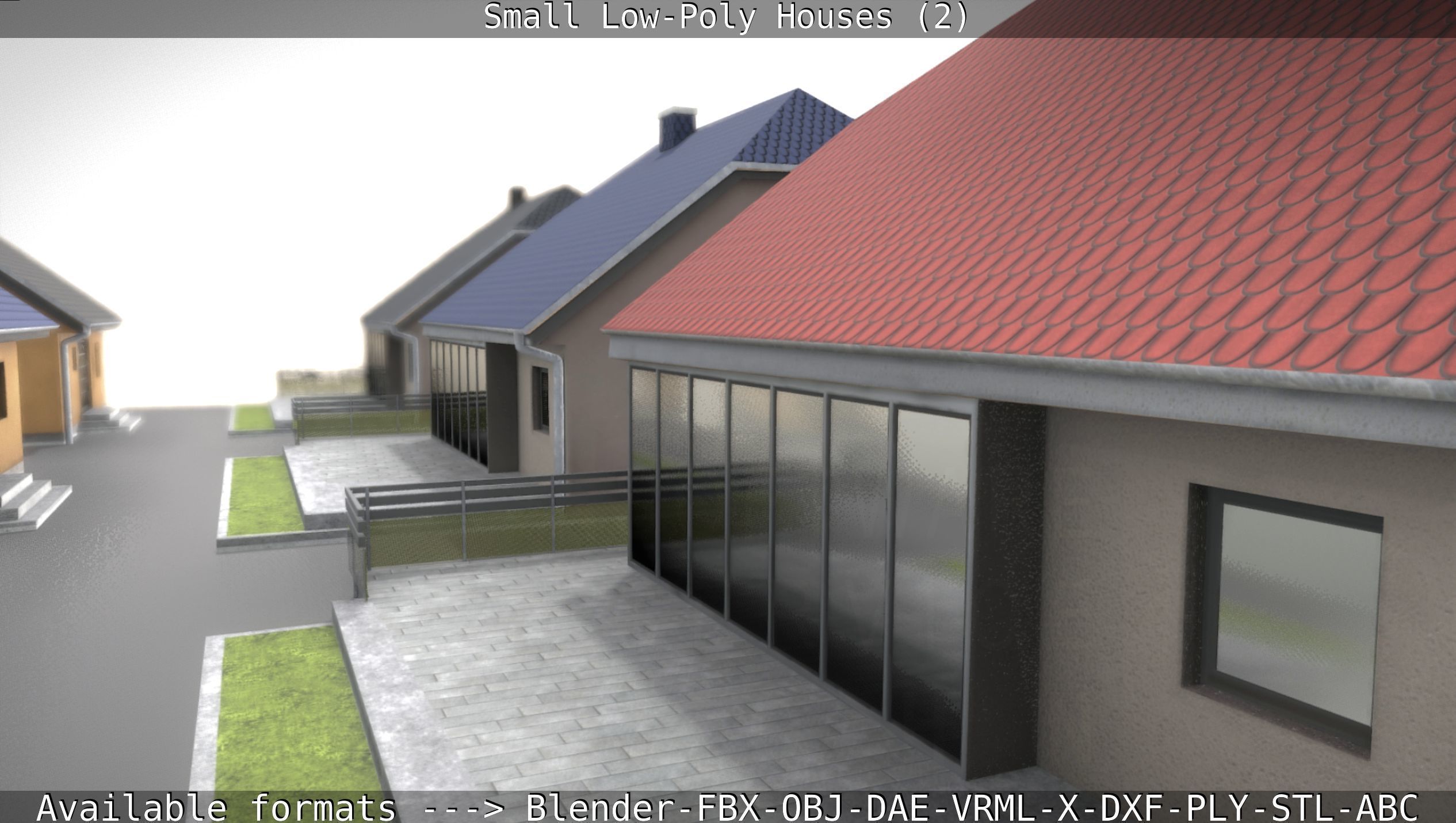 Small Low-Poly Houses Version 2 Low-poly 3D model_63