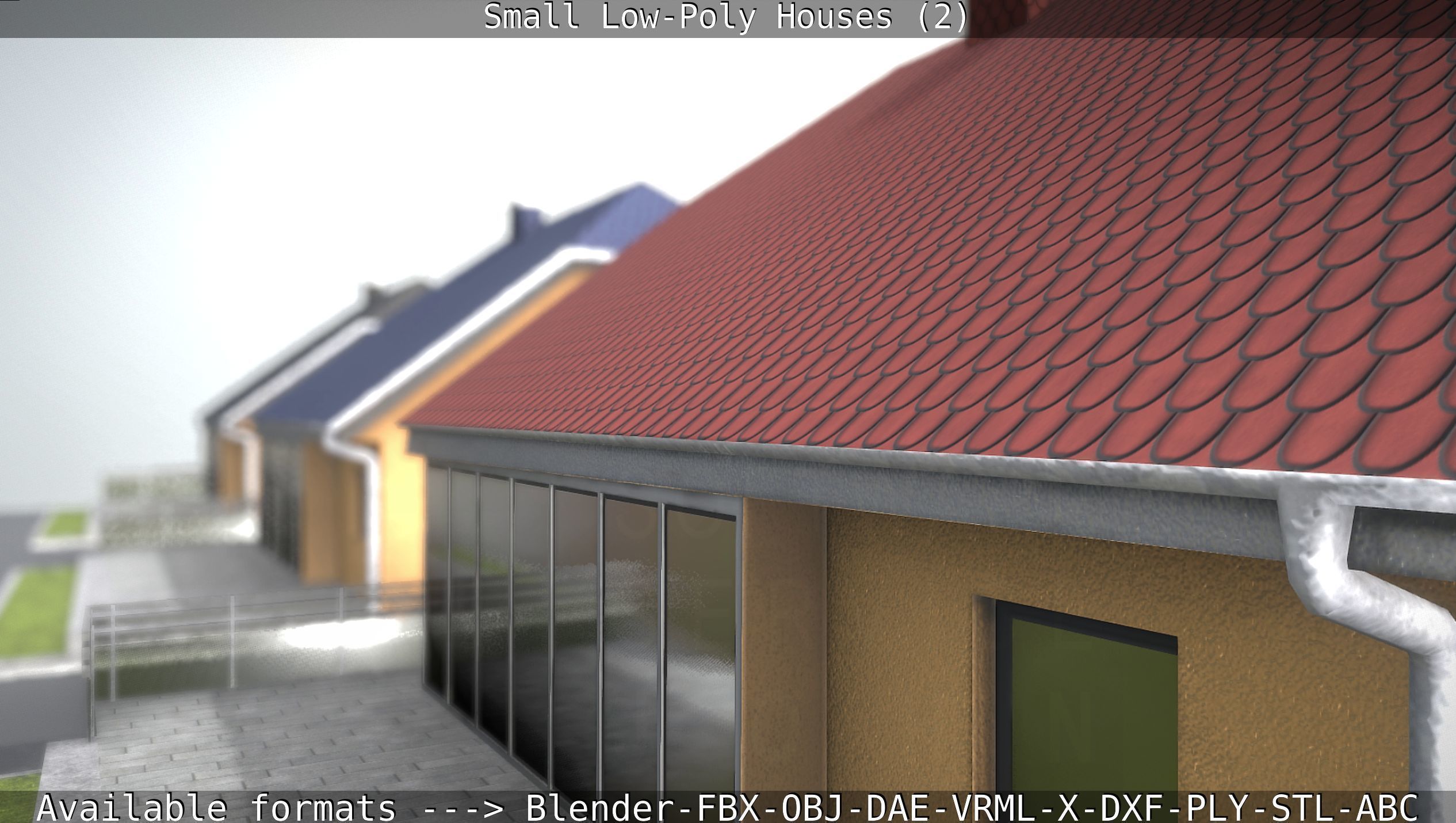 Small Low-Poly Houses Version 2 Low-poly 3D model_104
