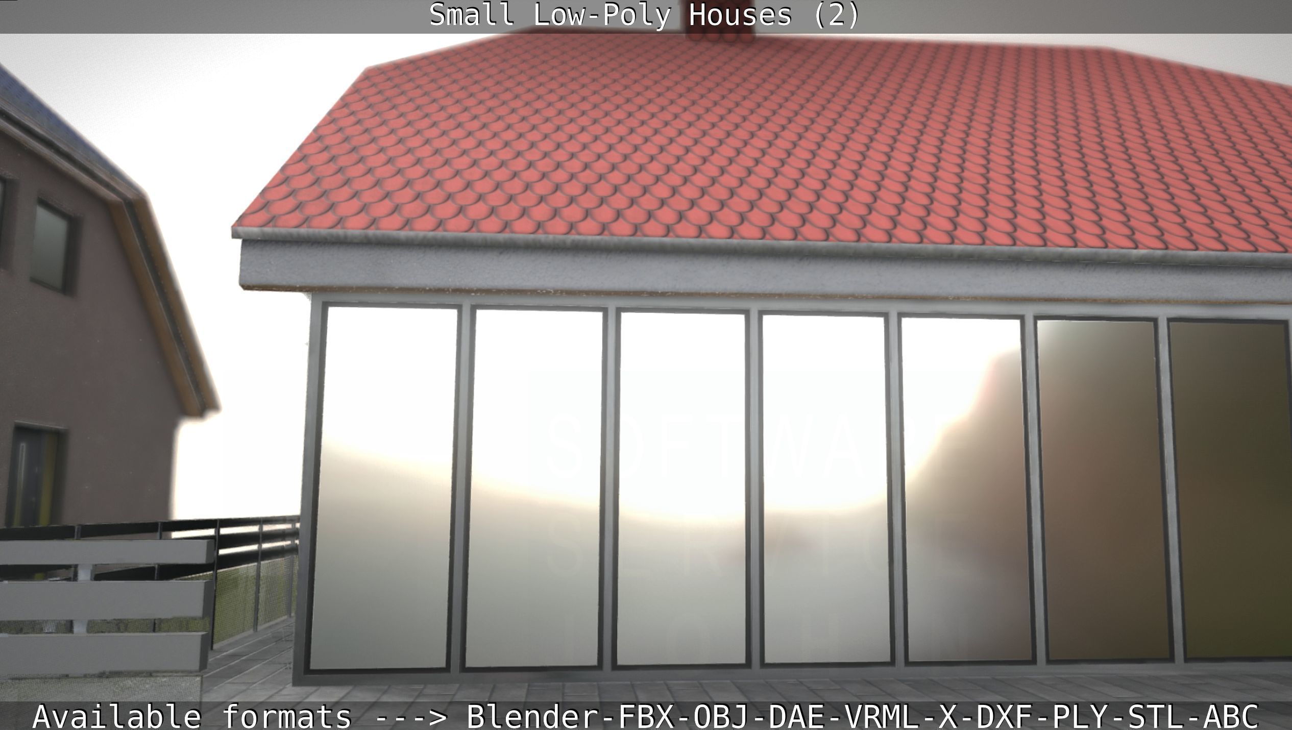 Small Low-Poly Houses Version 2 Low-poly 3D model_105