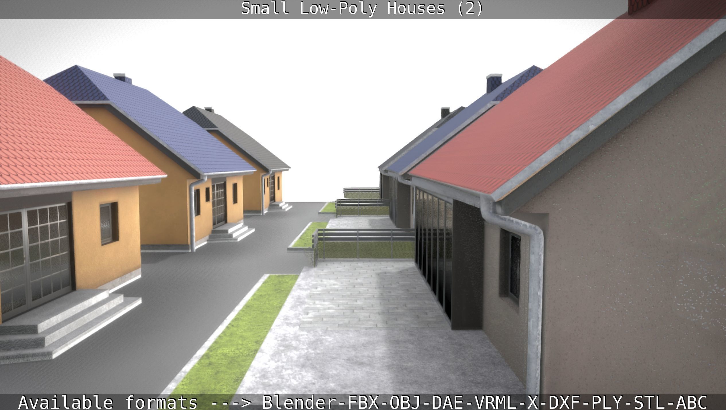 Small Low-Poly Houses Version 2 Low-poly 3D model_72