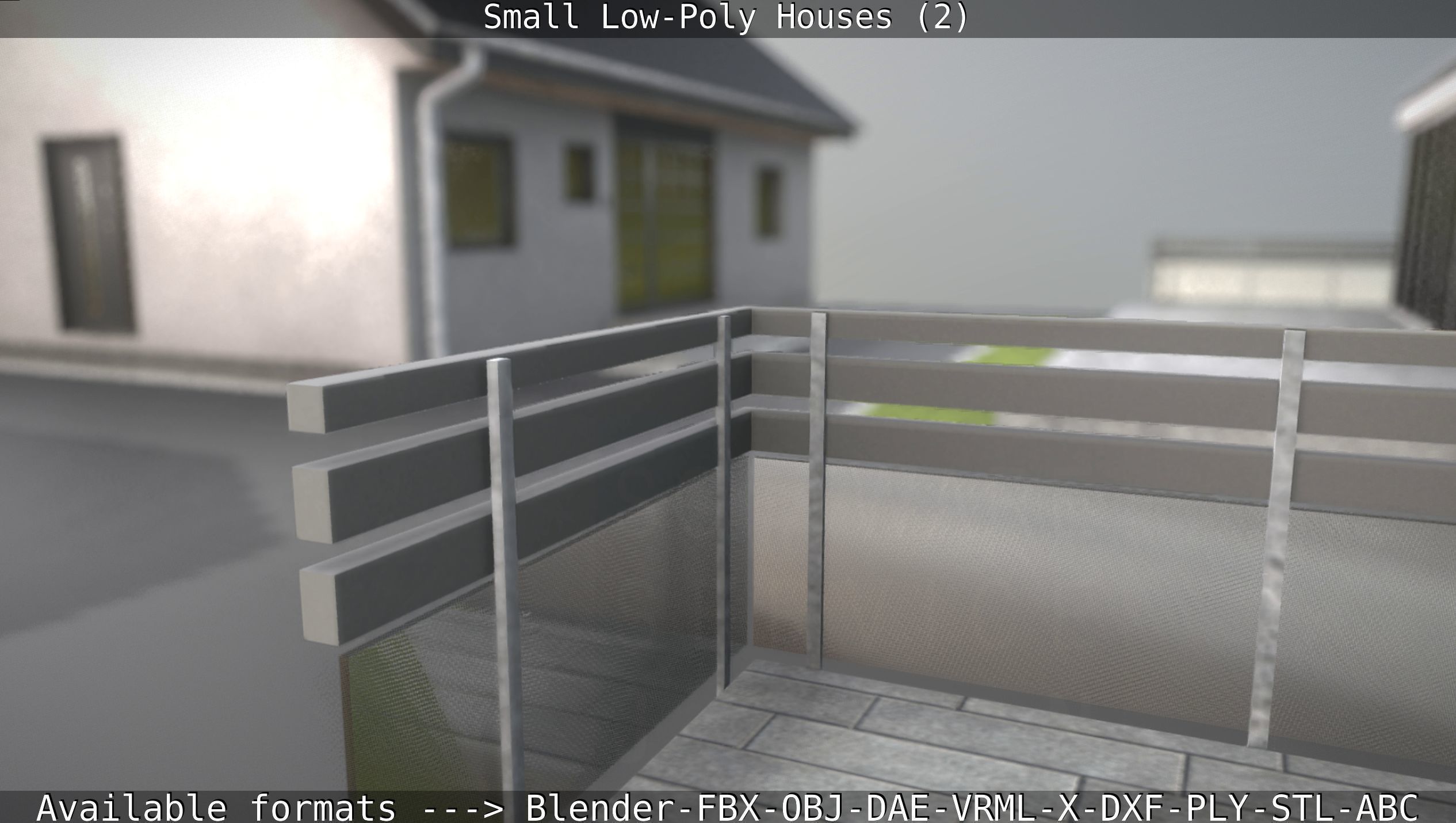 Small Low-Poly Houses Version 2 Low-poly 3D model_130