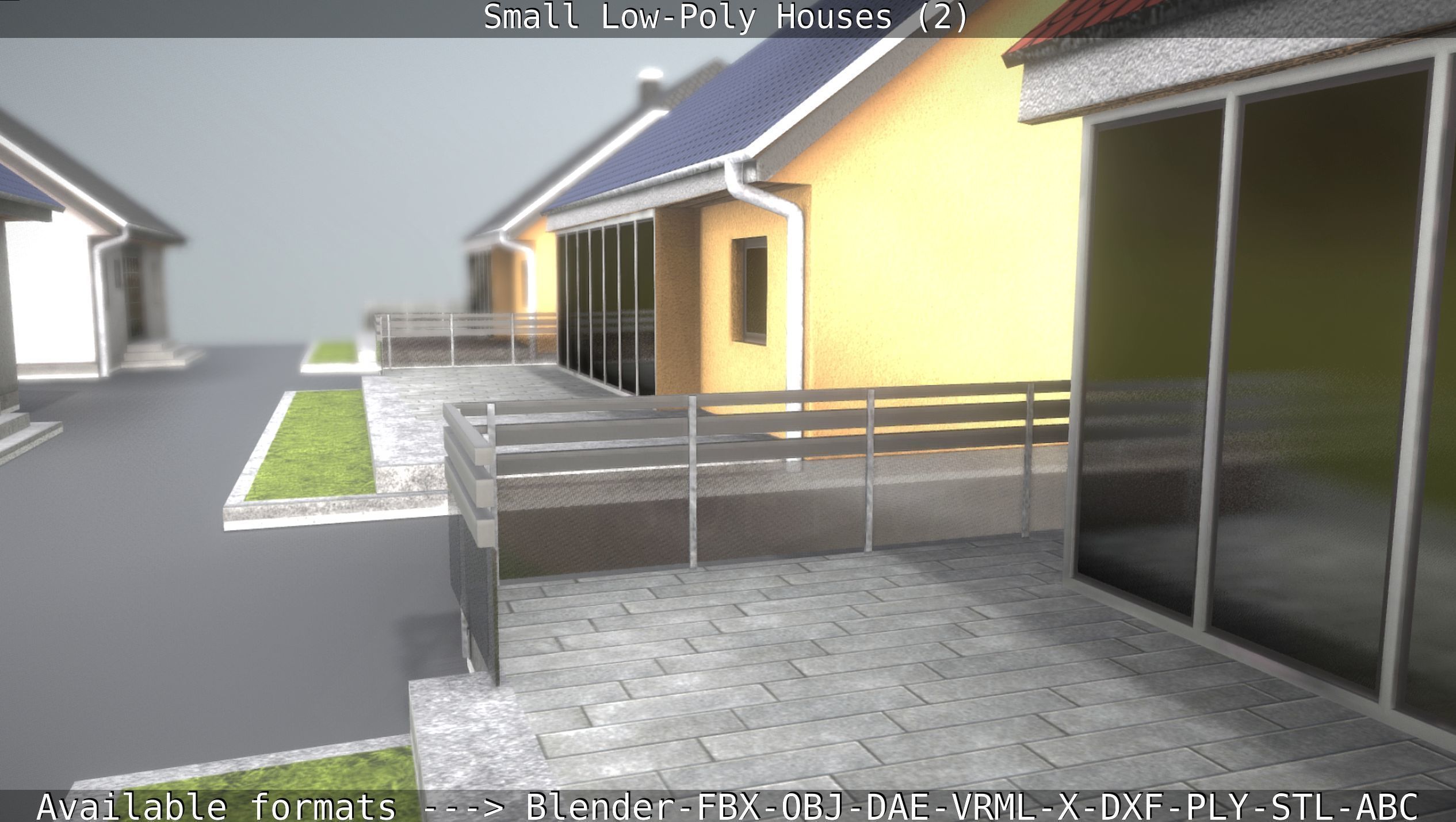 Small Low-Poly Houses Version 2 Low-poly 3D model_47