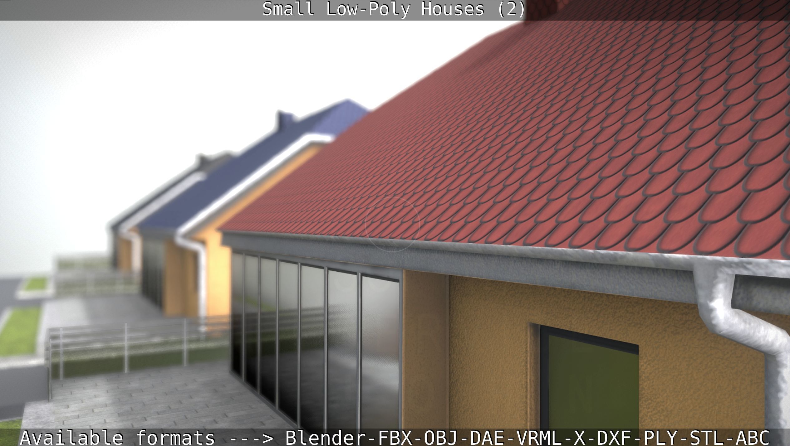 Small Low-Poly Houses Version 2 Low-poly 3D model_45