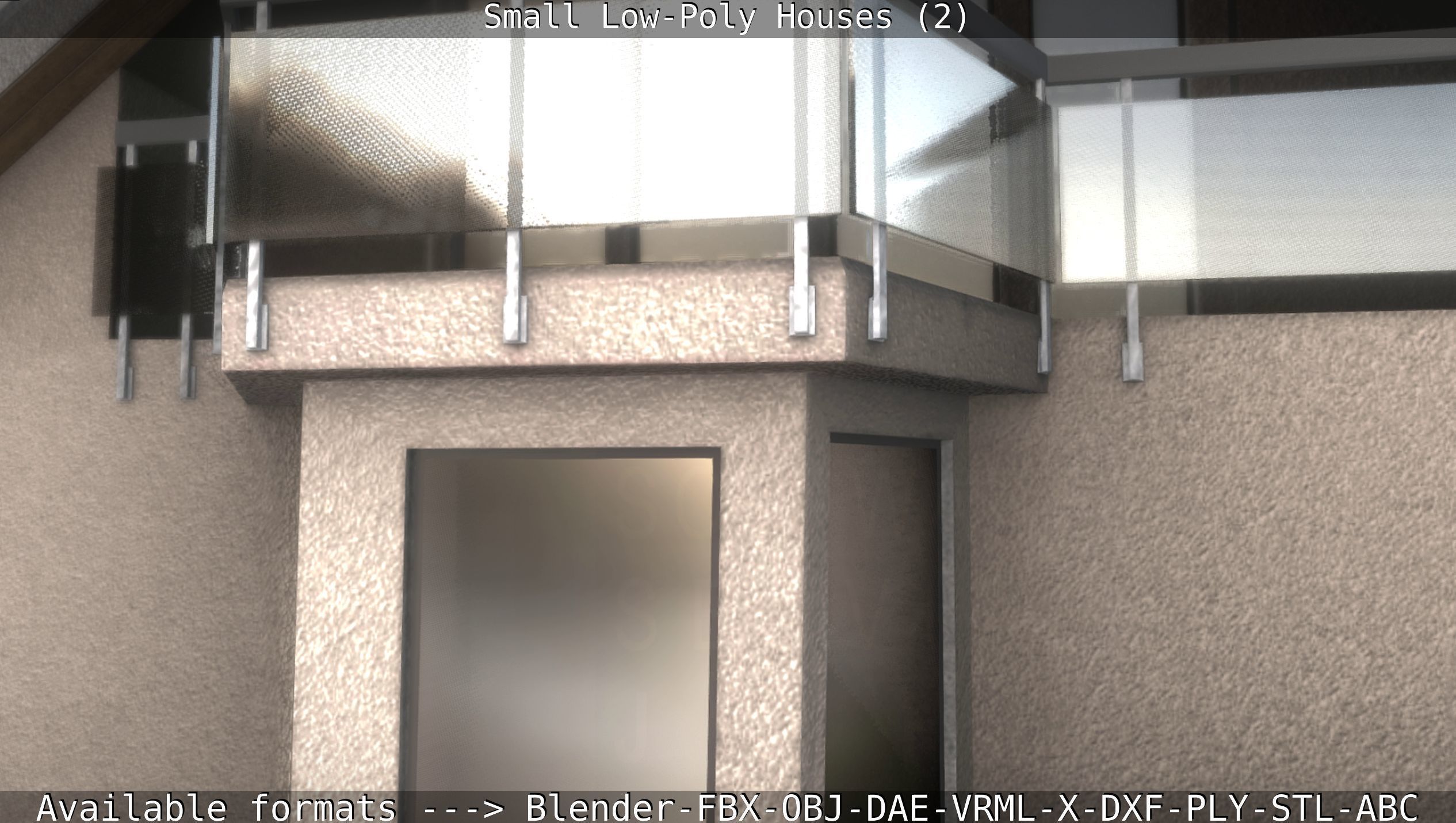 Small Low-Poly Houses Version 2 Low-poly 3D model_65