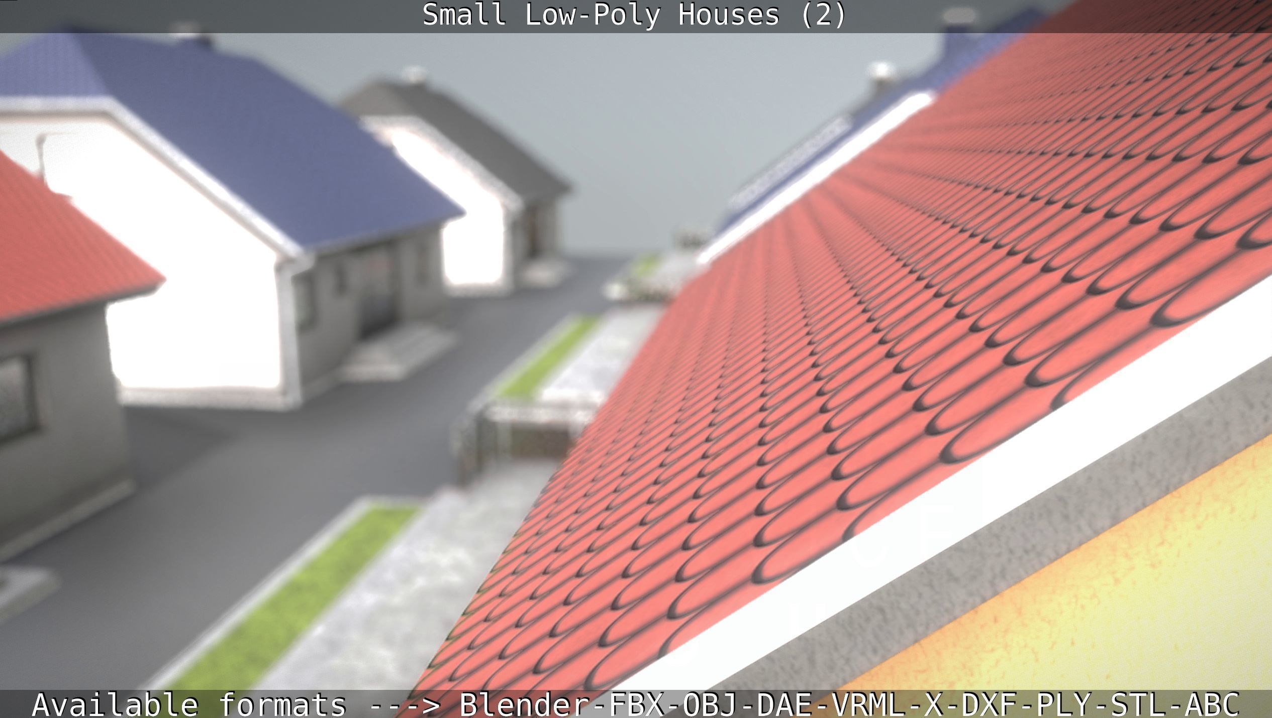 Small Low-Poly Houses Version 2 Low-poly 3D model_96