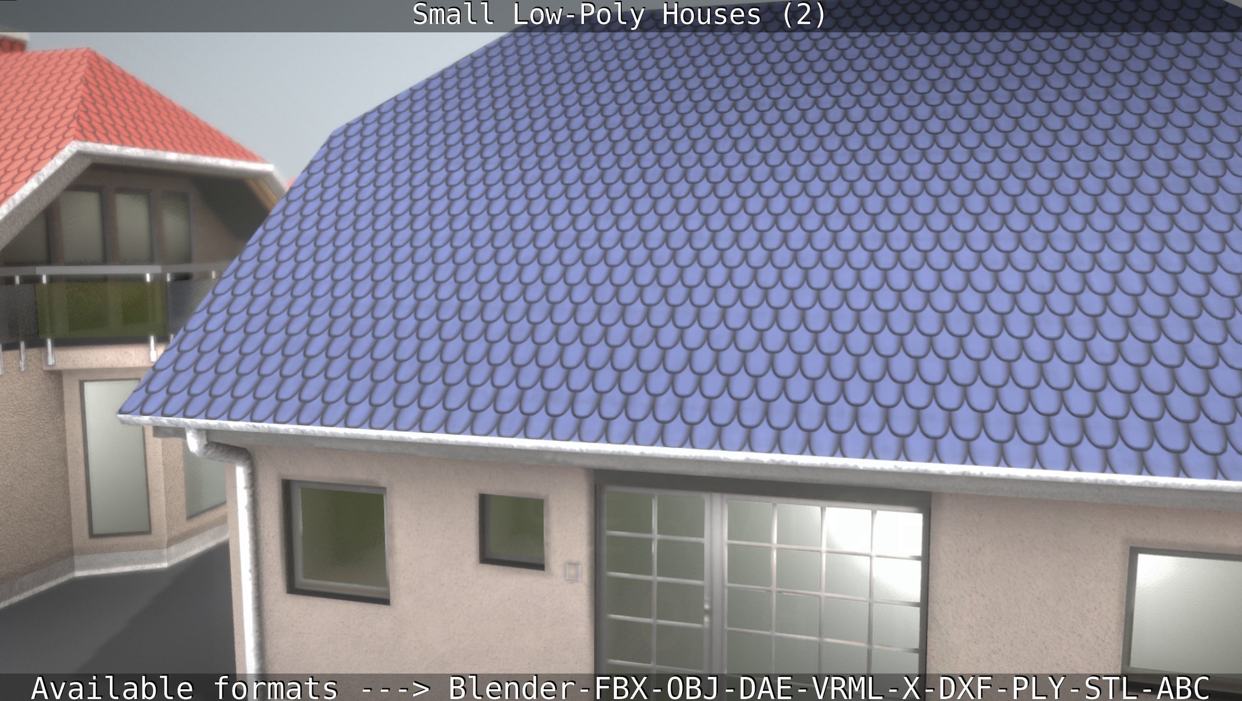 Small Low-Poly Houses Version 2 Low-poly 3D model_18