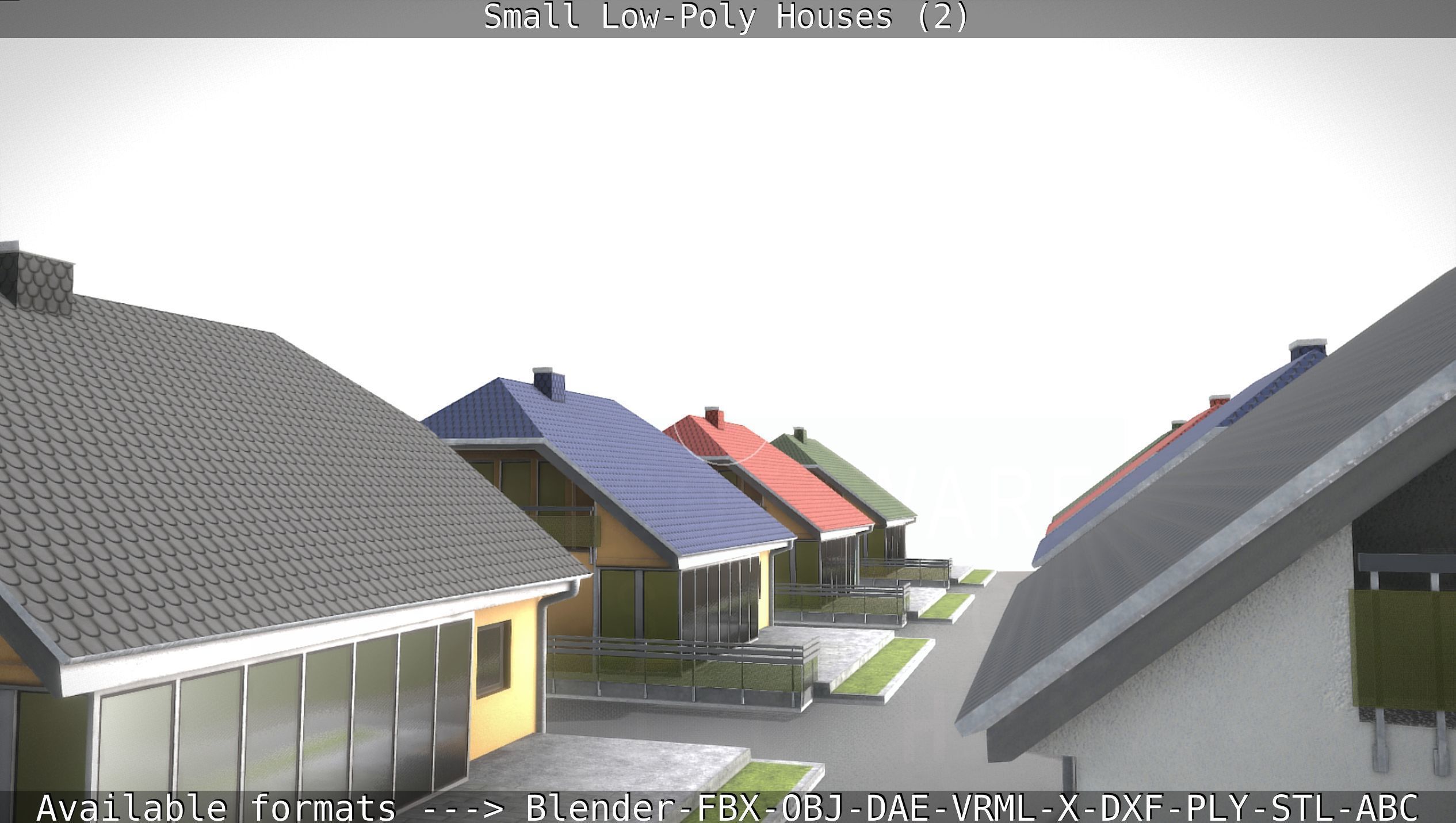 Small Low-Poly Houses Version 2 Low-poly 3D model_83