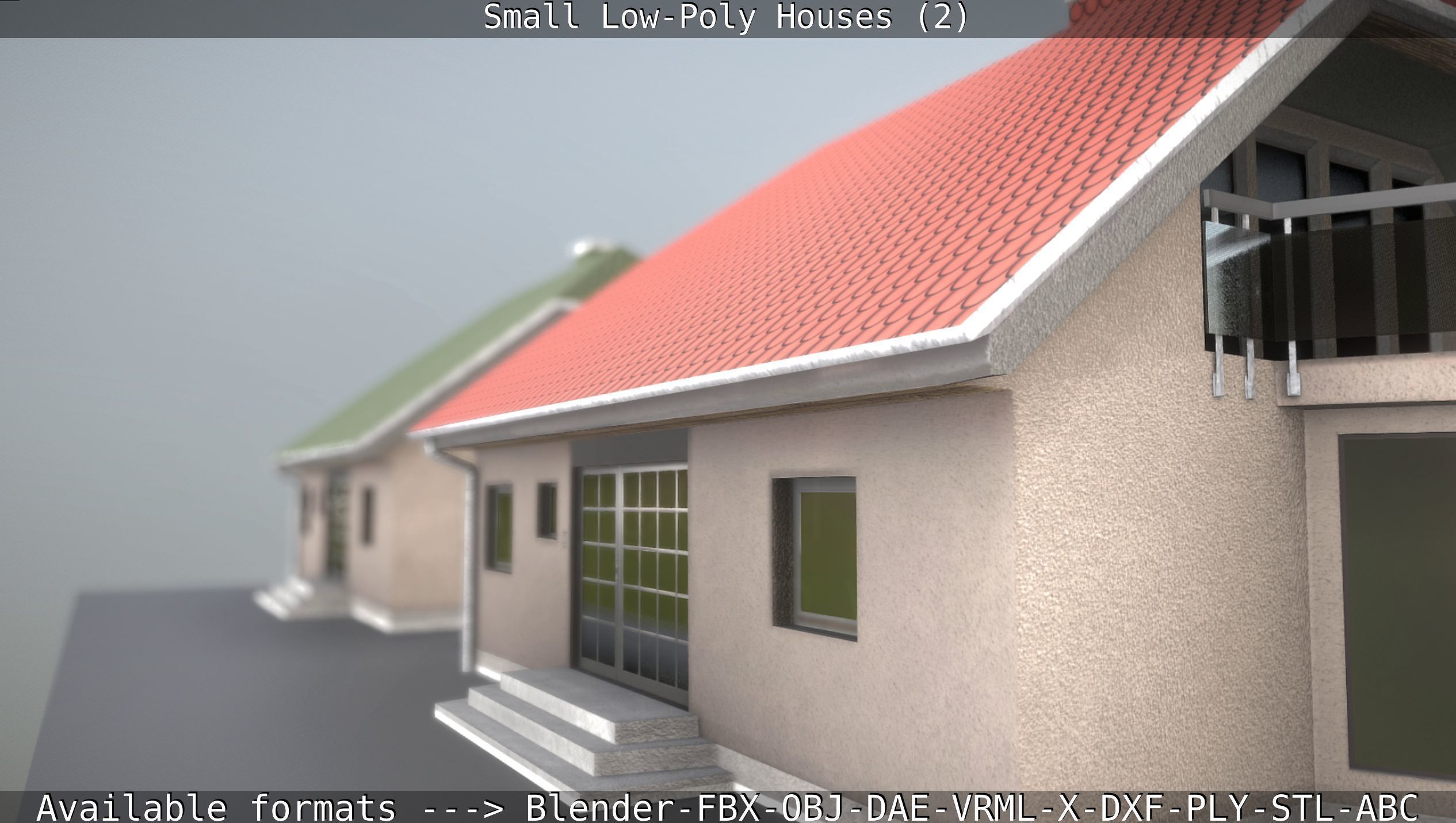 Small Low-Poly Houses Version 2 Low-poly 3D model_69