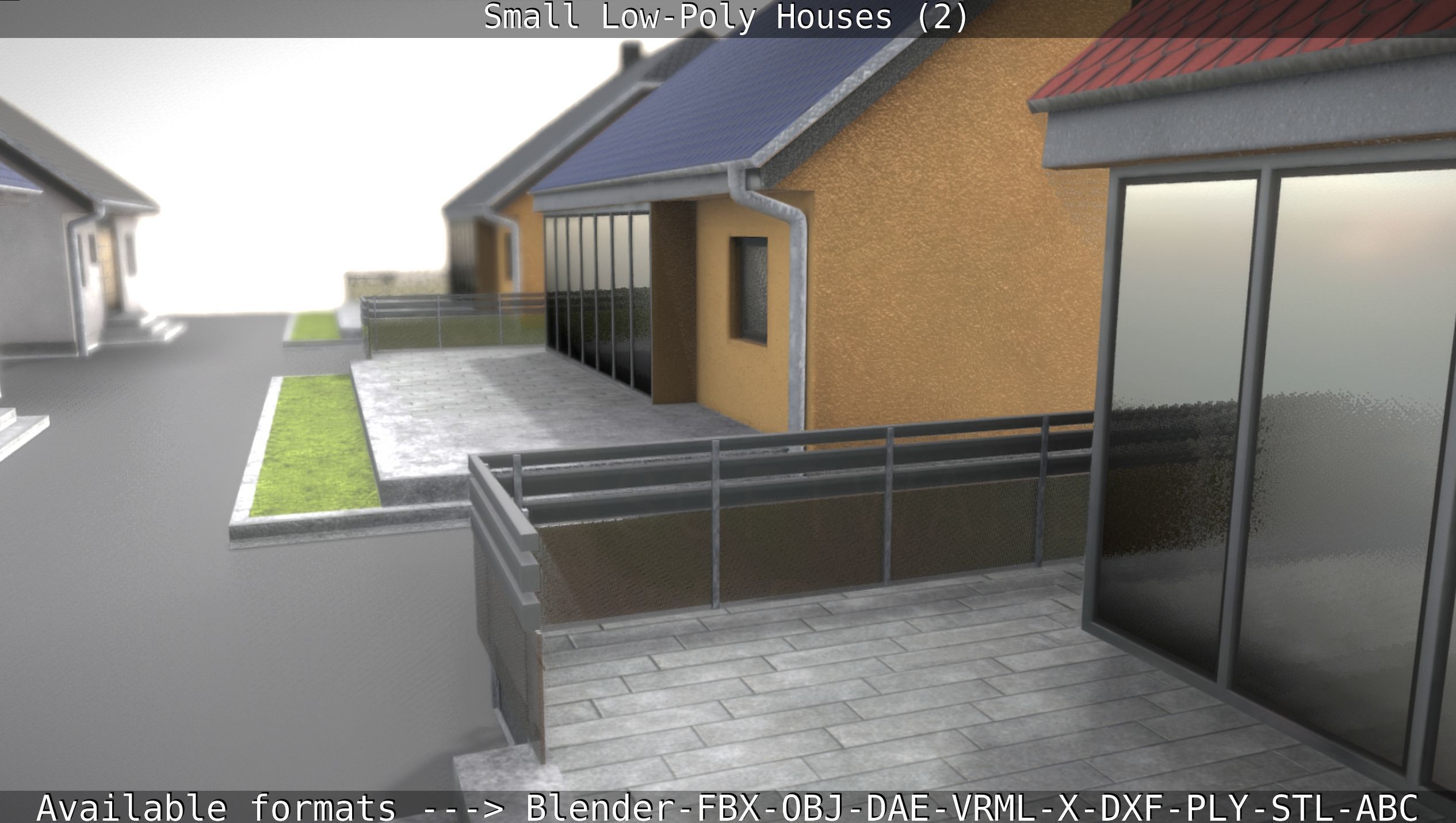 Small Low-Poly Houses Version 2 Low-poly 3D model_78