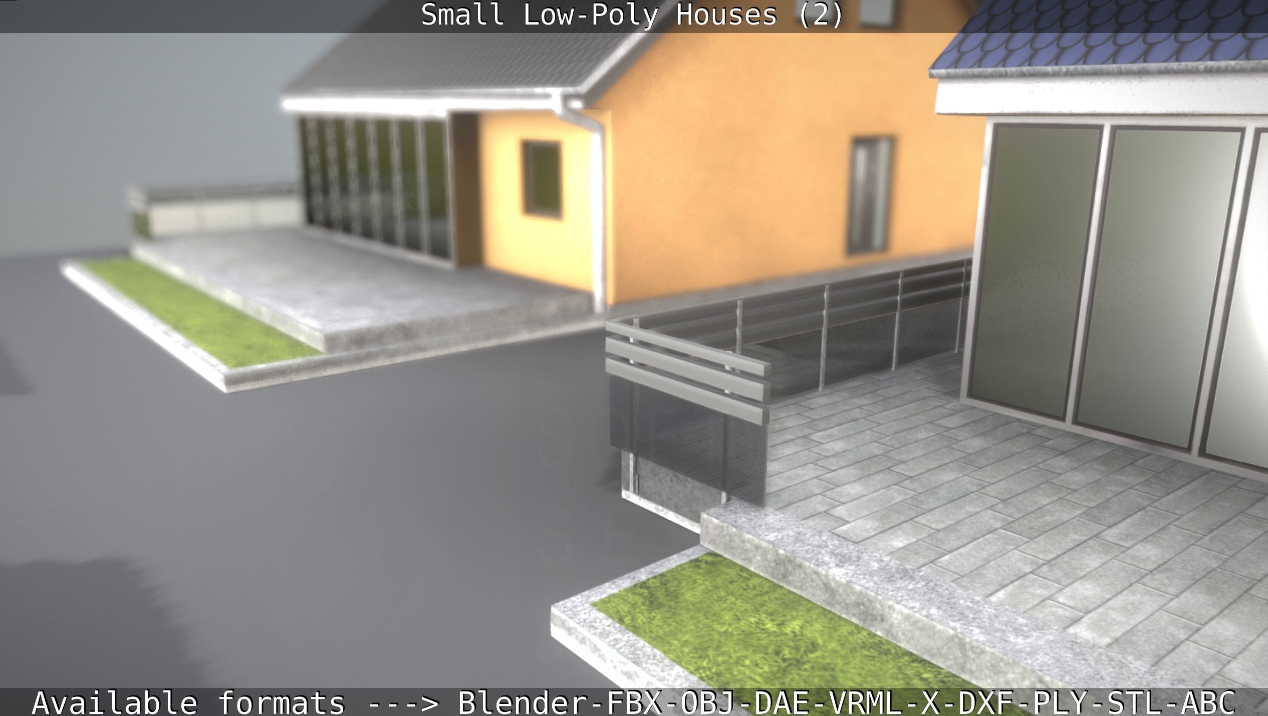 Small Low-Poly Houses Version 2 Low-poly 3D model_120