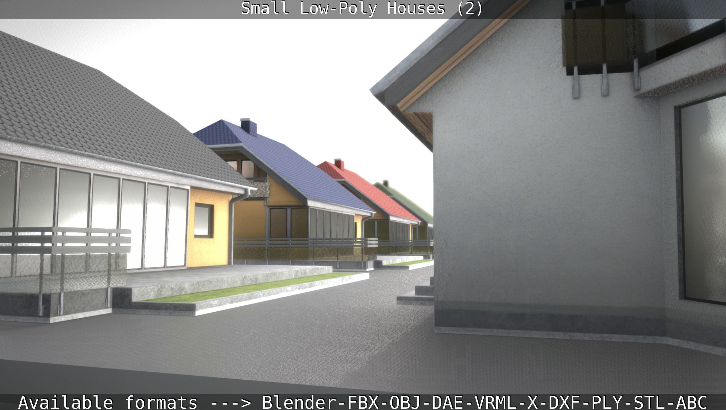 Small Low-Poly Houses Version 2 Low-poly 3D model_57