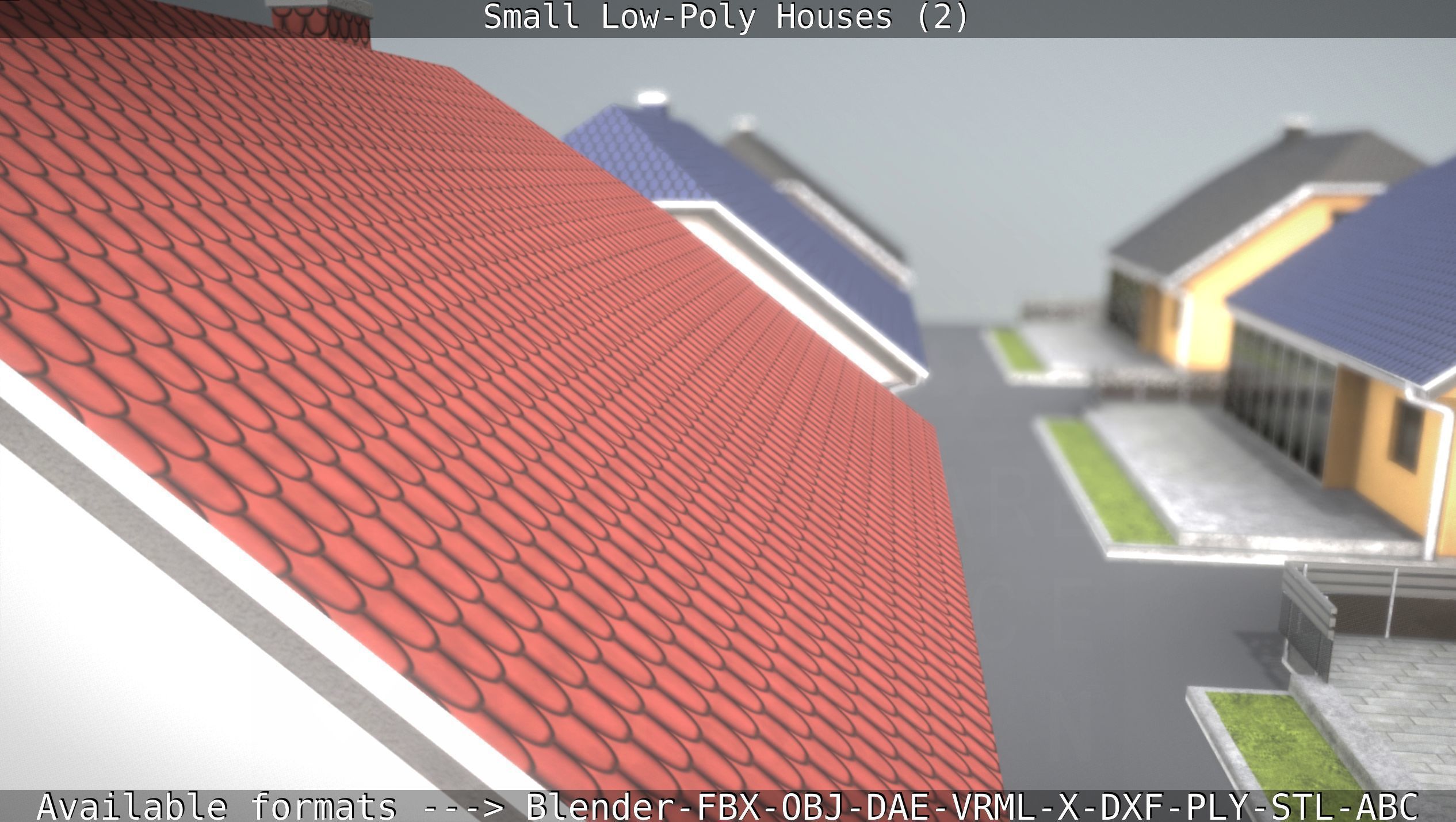 Small Low-Poly Houses Version 2 Low-poly 3D model_48