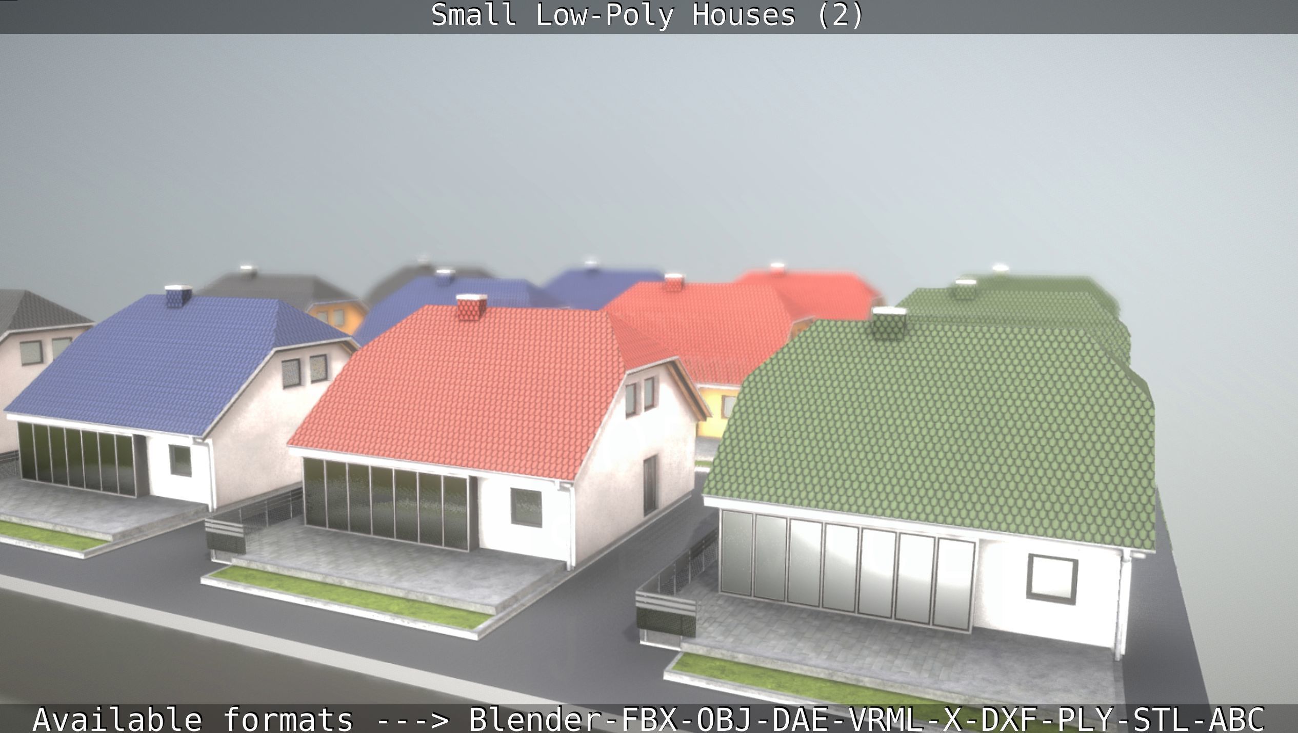 Small Low-Poly Houses Version 2 Low-poly 3D model_86