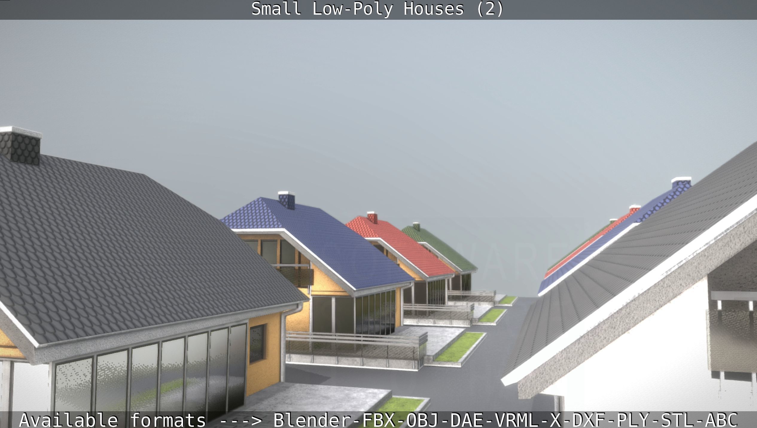 Small Low-Poly Houses Version 2 Low-poly 3D model_103