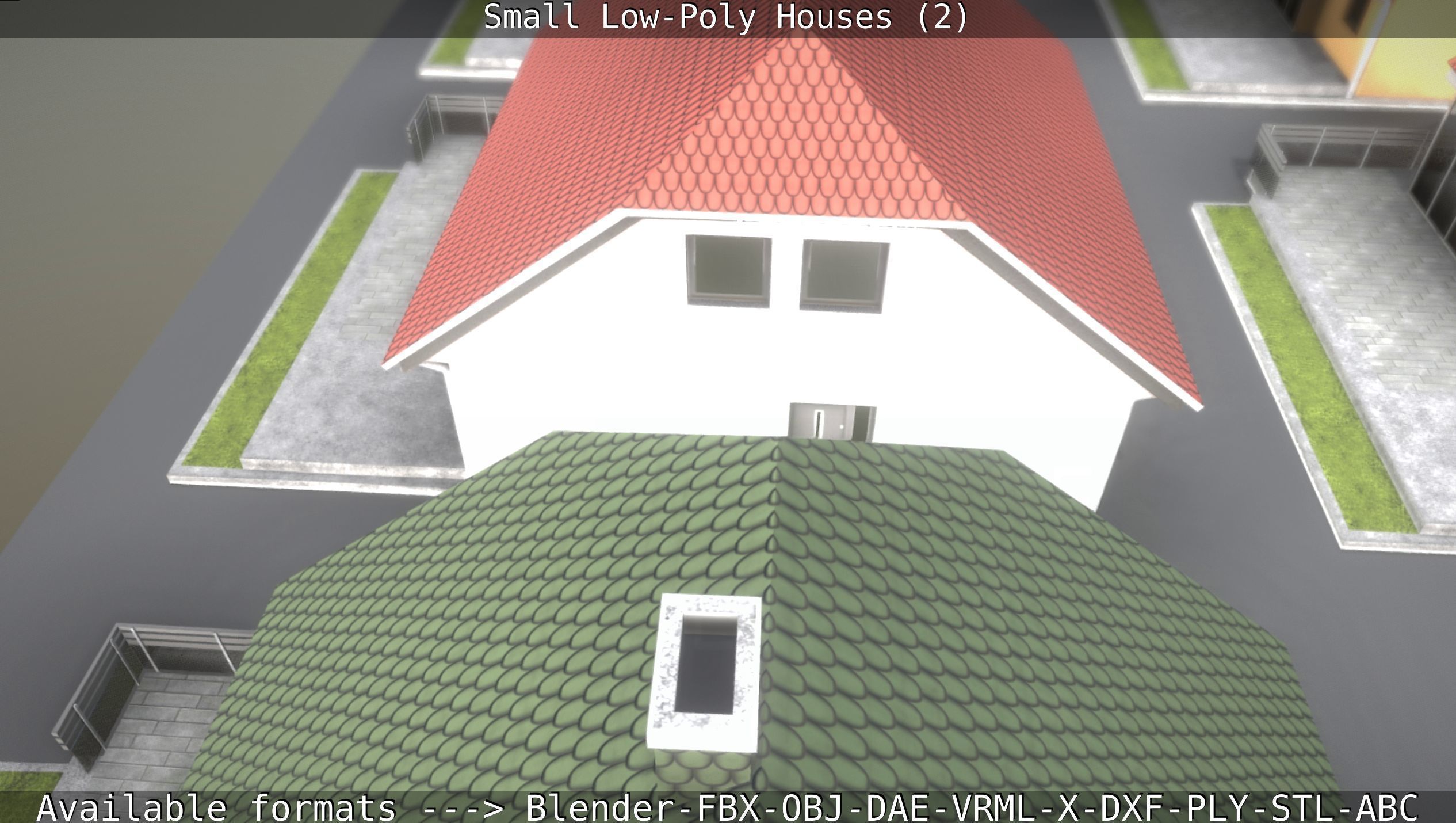 Small Low-Poly Houses Version 2 Low-poly 3D model_111