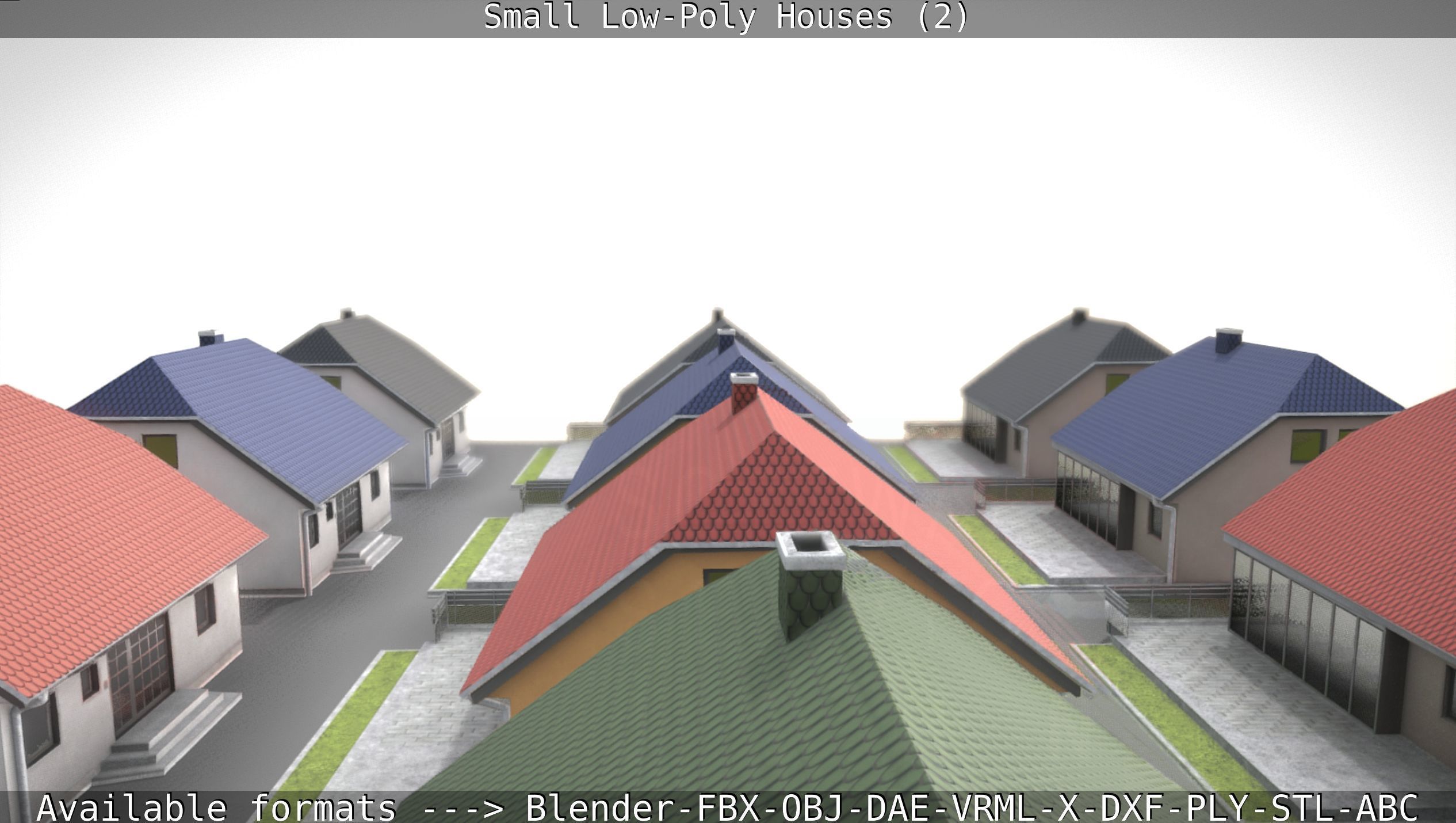 Small Low-Poly Houses Version 2 Low-poly 3D model_87