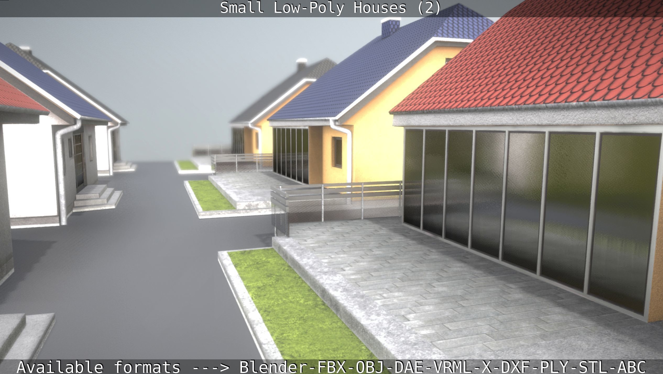 Small Low-Poly Houses Version 2 Low-poly 3D model_92