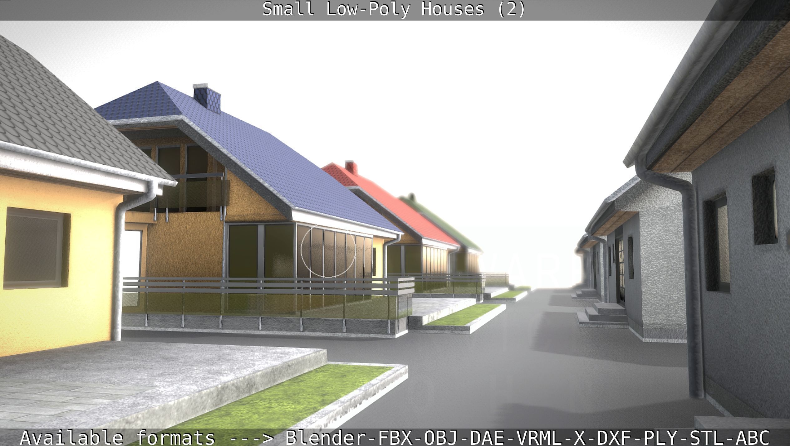 Small Low-Poly Houses Version 2 Low-poly 3D model_74