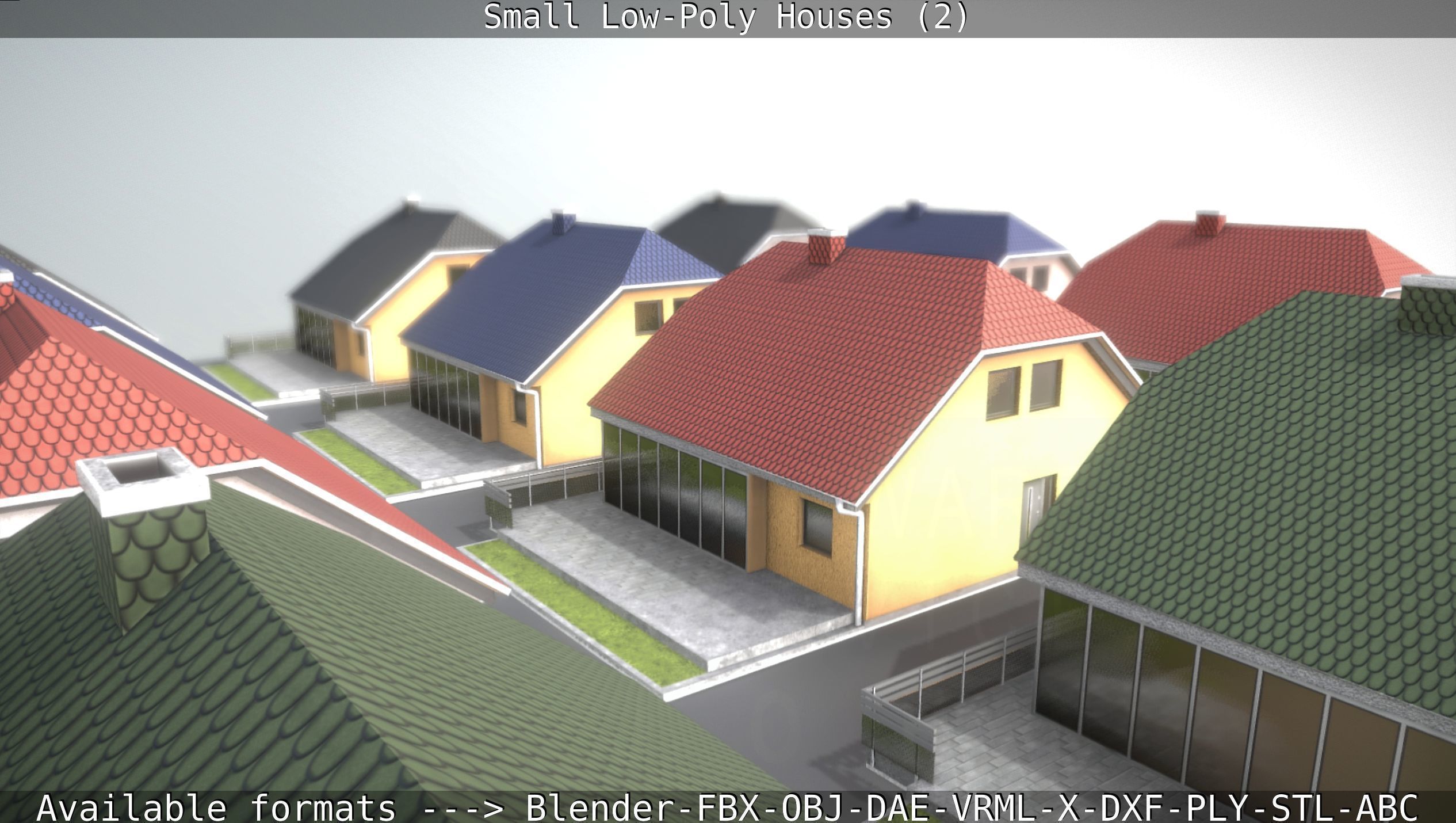 Small Low-Poly Houses Version 2 Low-poly 3D model_61