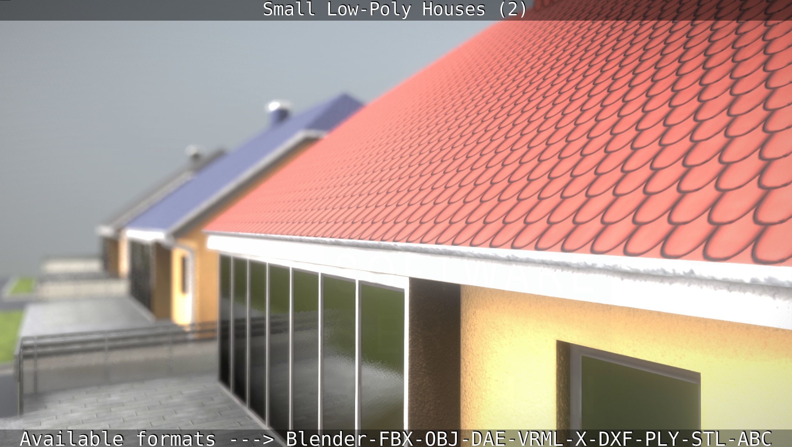Small Low-Poly Houses Version 2 Low-poly 3D model_76