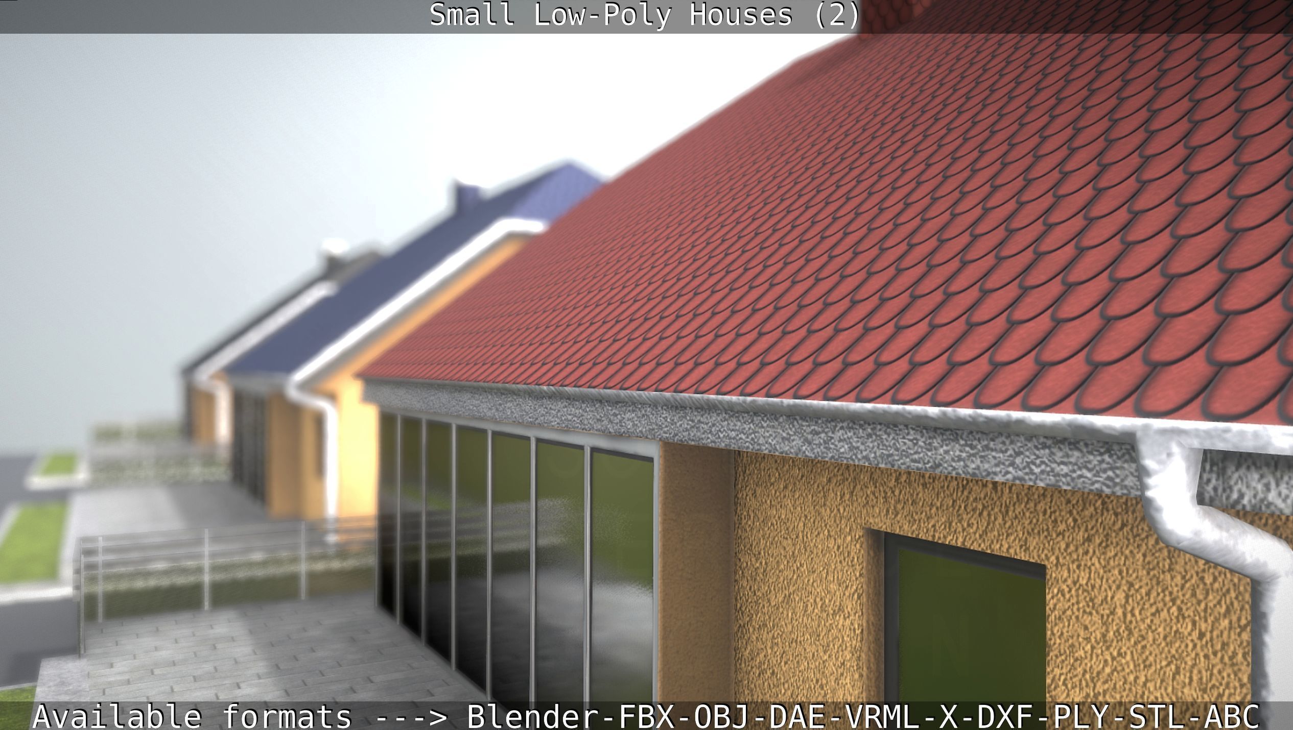Small Low-Poly Houses Version 2 Low-poly 3D model_21