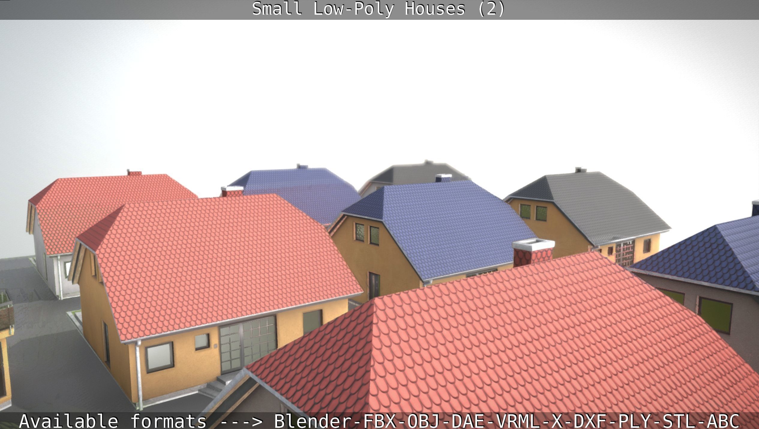 Small Low-Poly Houses Version 2 Low-poly 3D model_80