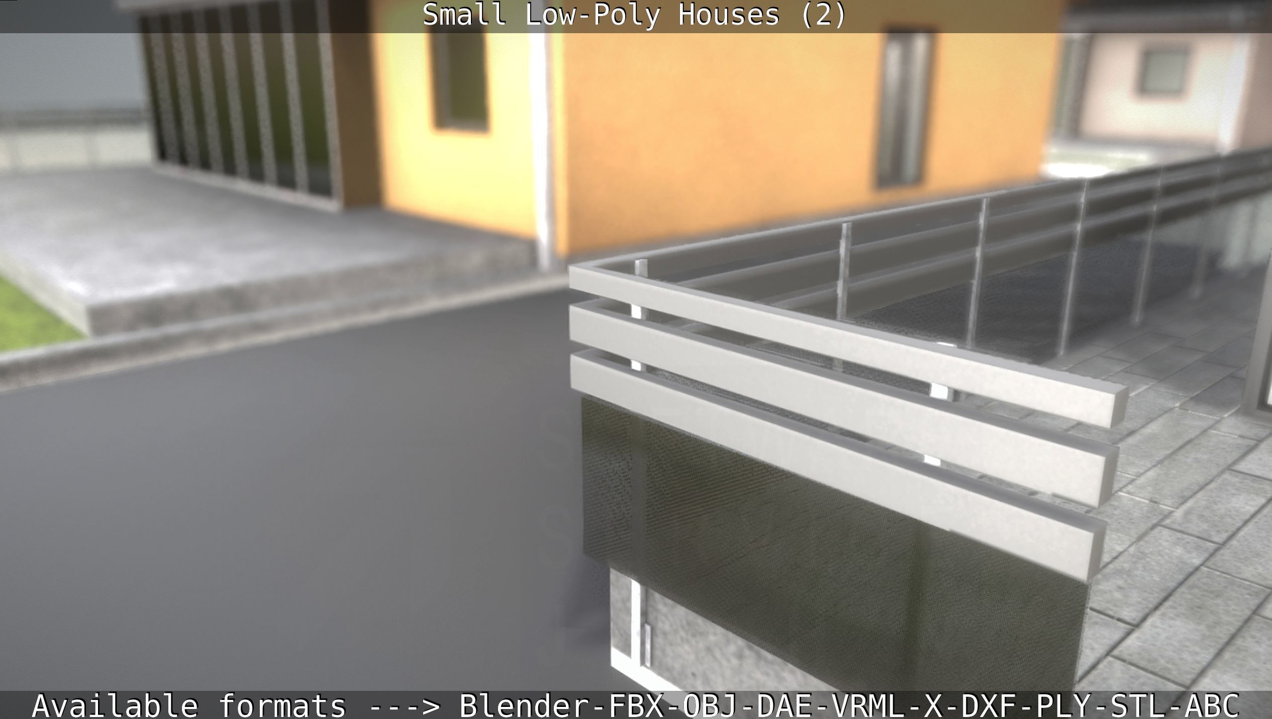 Small Low-Poly Houses Version 2 Low-poly 3D model_133