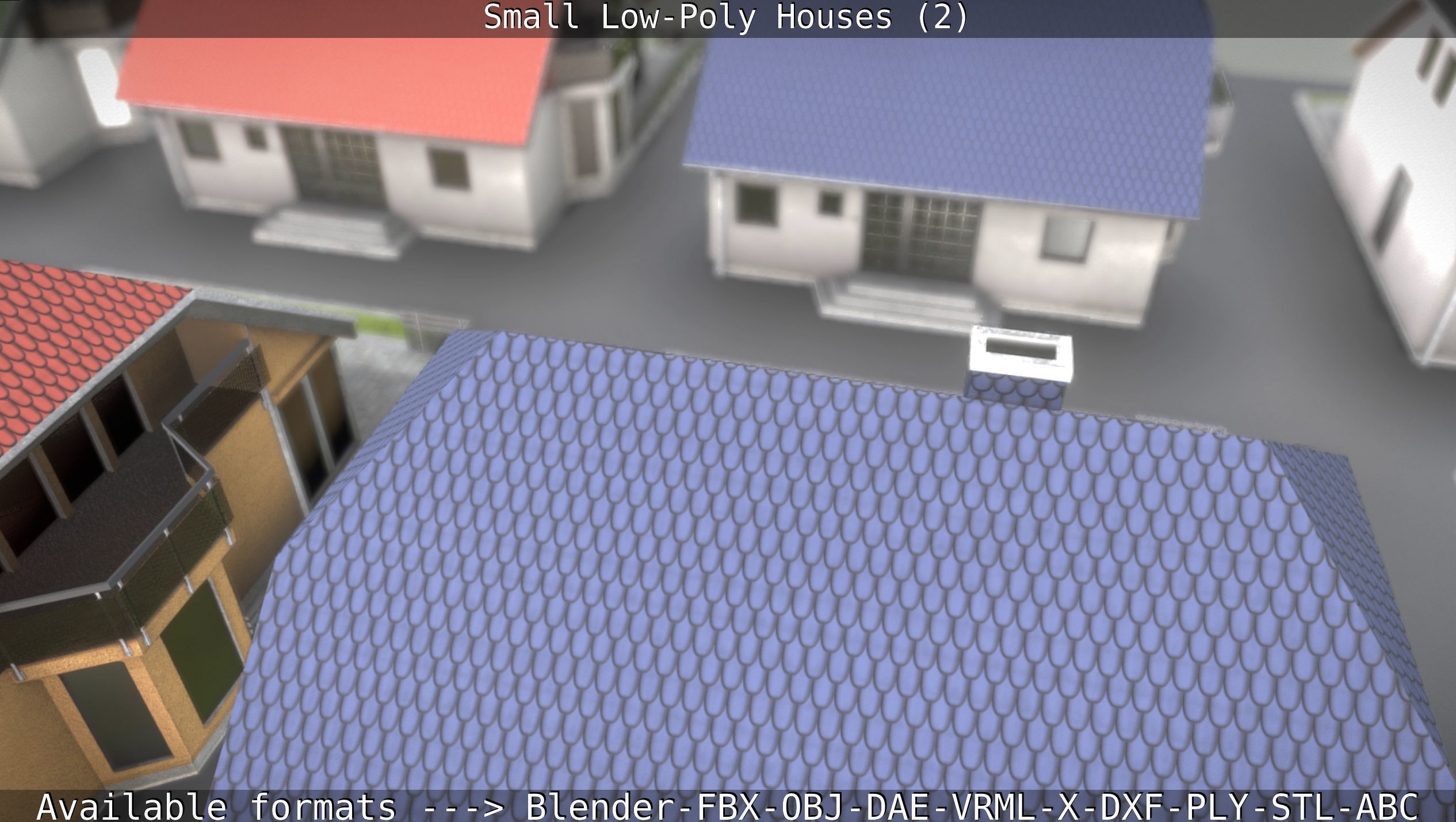 Small Low-Poly Houses Version 2 Low-poly 3D model_51