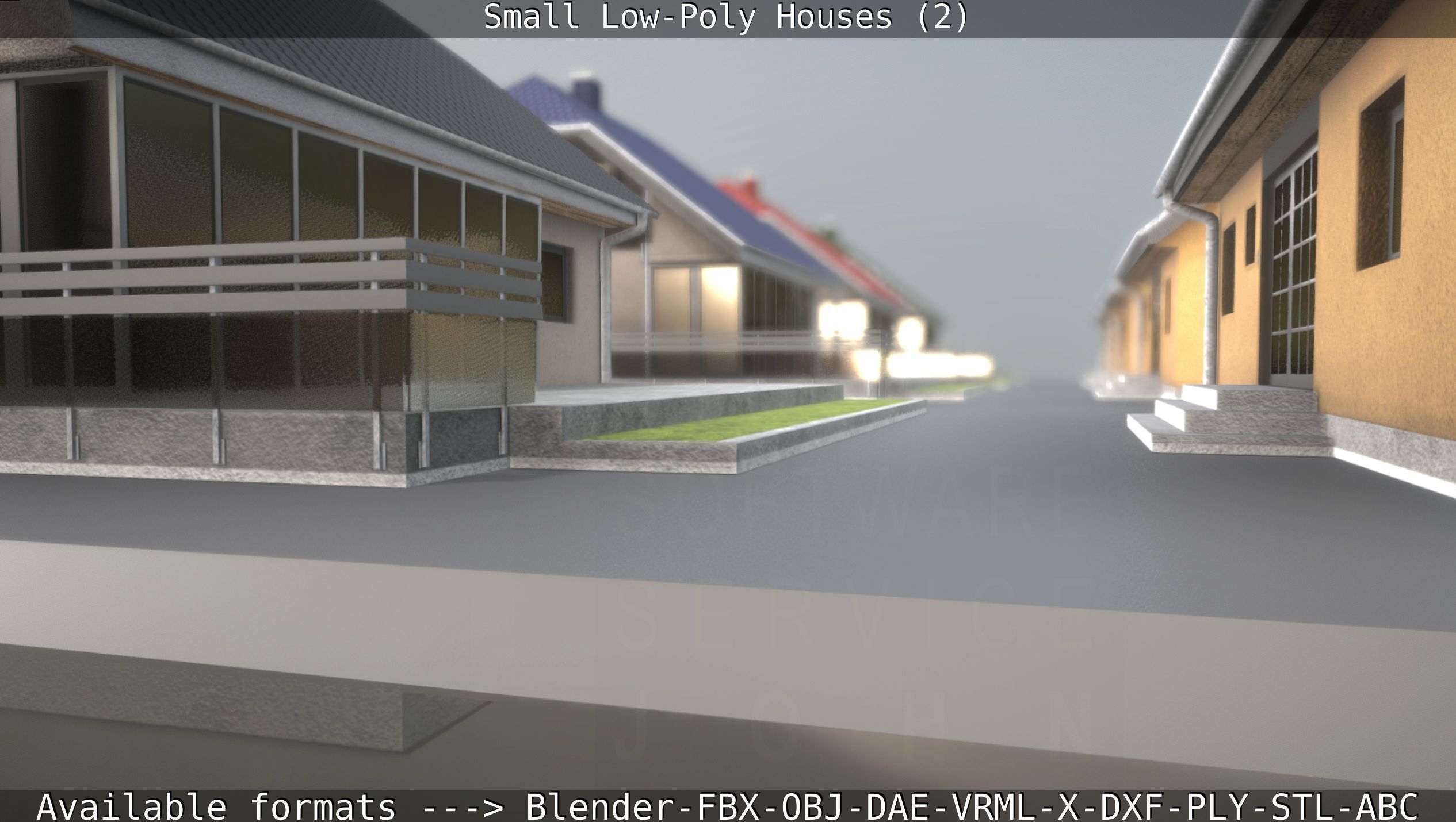 Small Low-Poly Houses Version 2 Low-poly 3D model_132