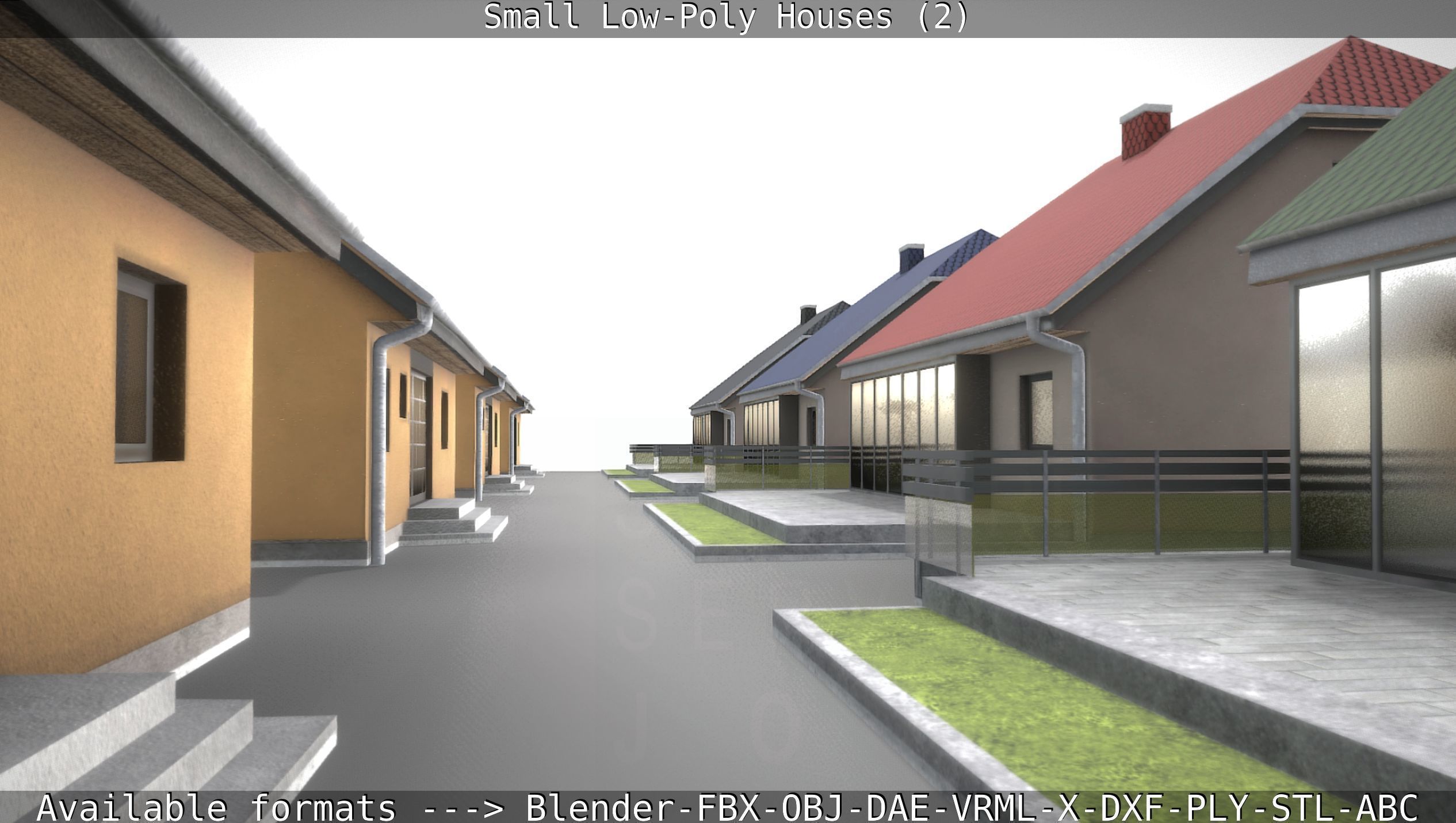 Small Low-Poly Houses Version 2 Low-poly 3D model_89