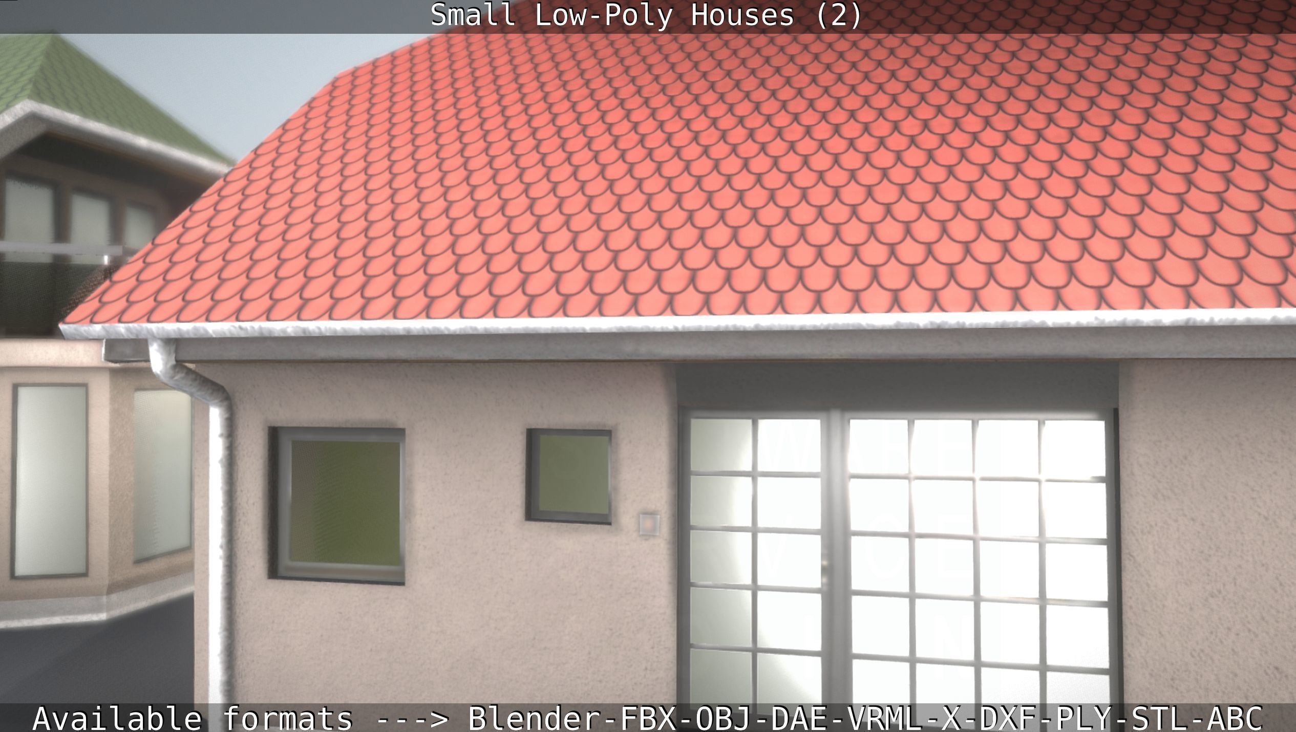 Small Low-Poly Houses Version 2 Low-poly 3D model_93