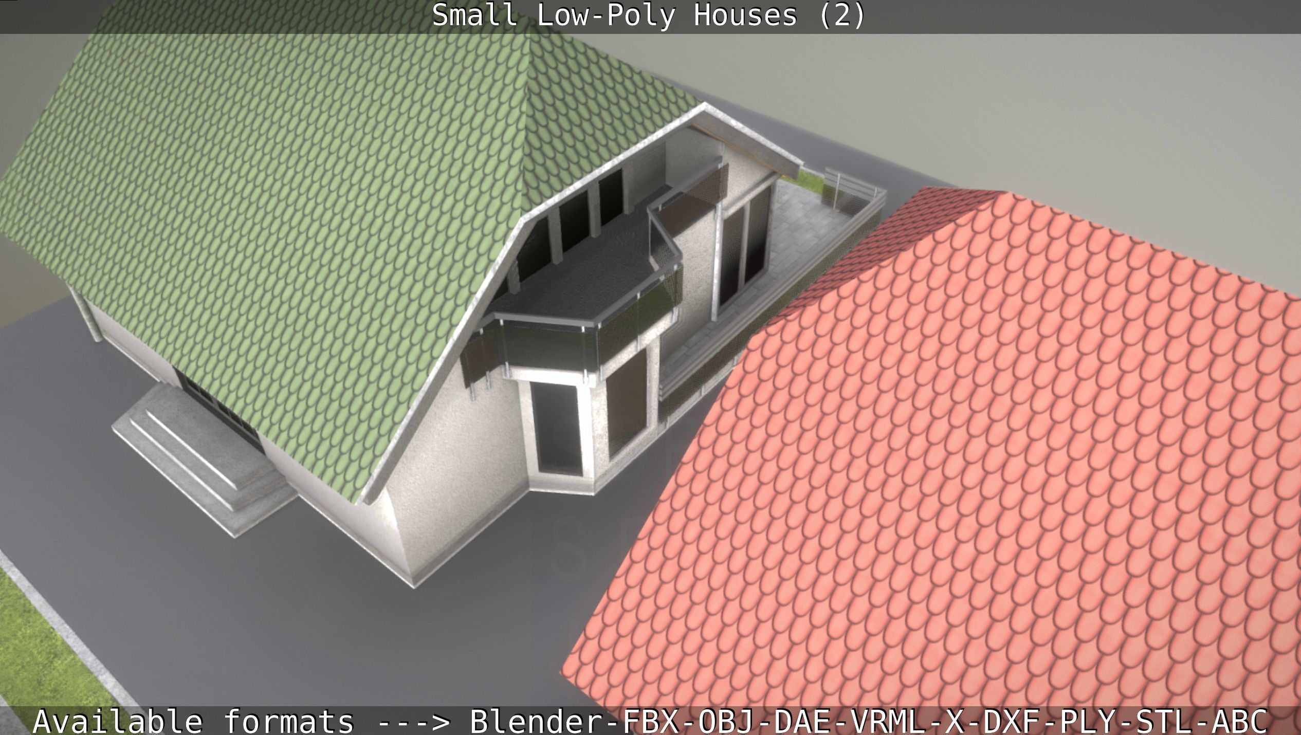 Small Low-Poly Houses Version 2 Low-poly 3D model_28