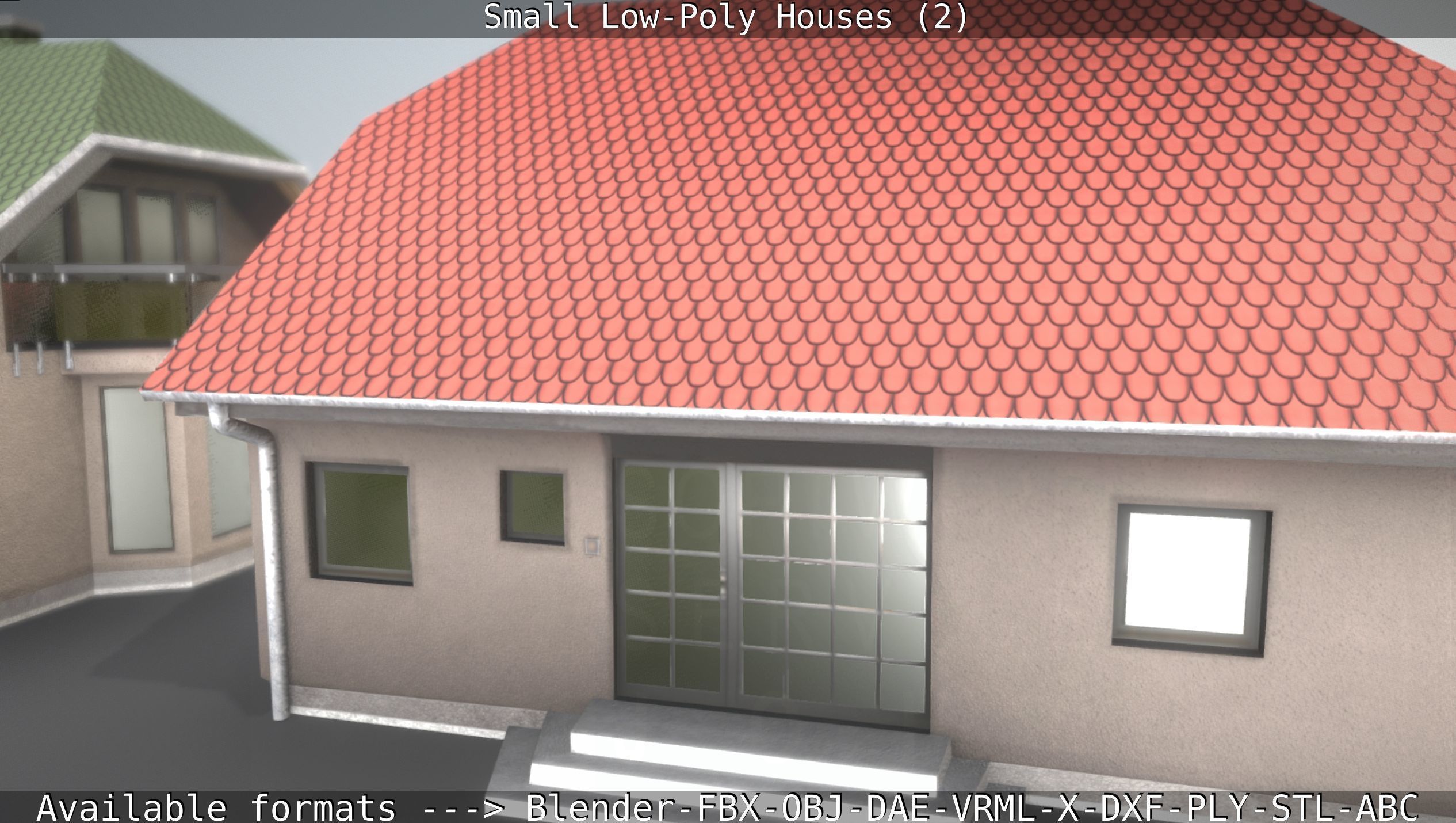 Small Low-Poly Houses Version 2 Low-poly 3D model_23