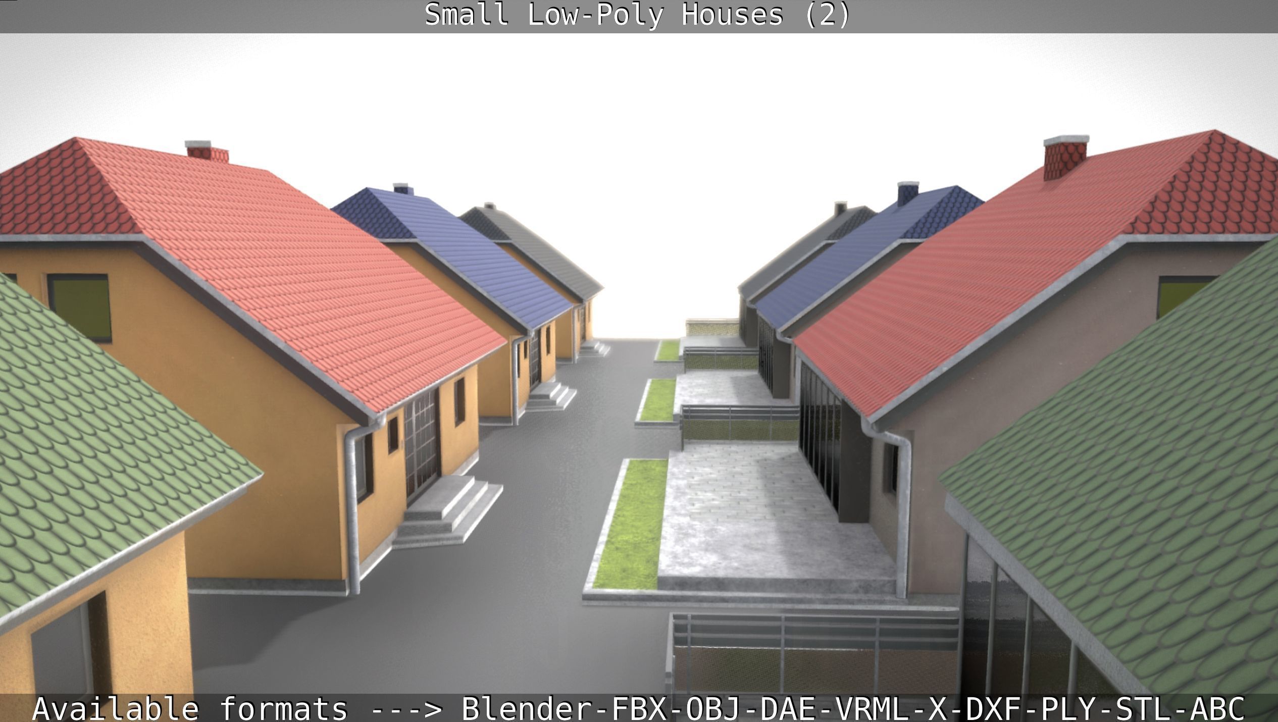 Small Low-Poly Houses Version 2 Low-poly 3D model_54