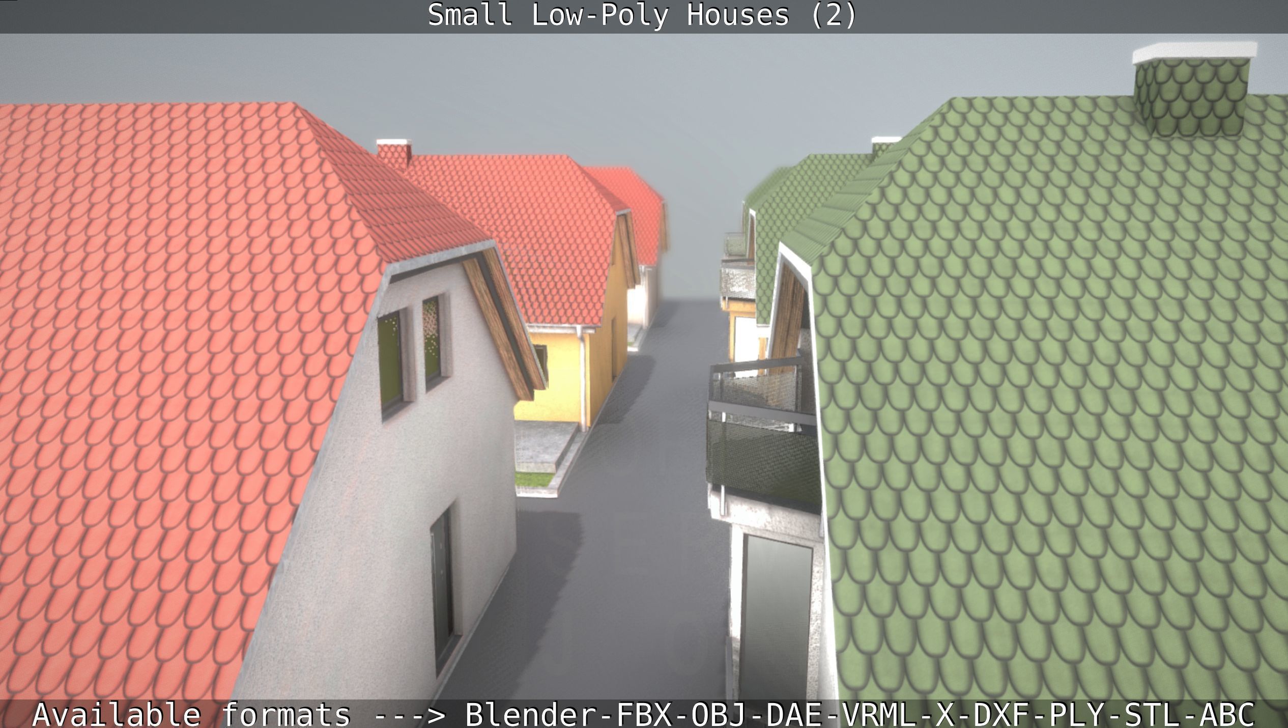 Small Low-Poly Houses Version 2 Low-poly 3D model_55