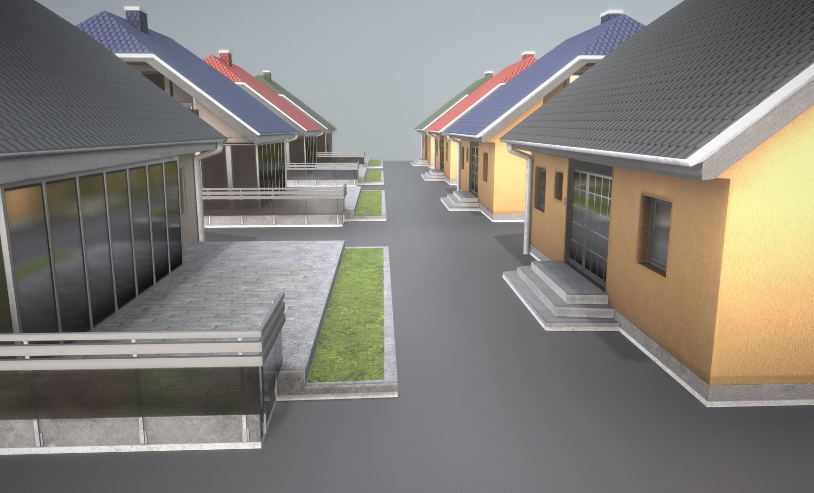 Small Low-Poly Houses Version 2 Low-poly 3D model_8