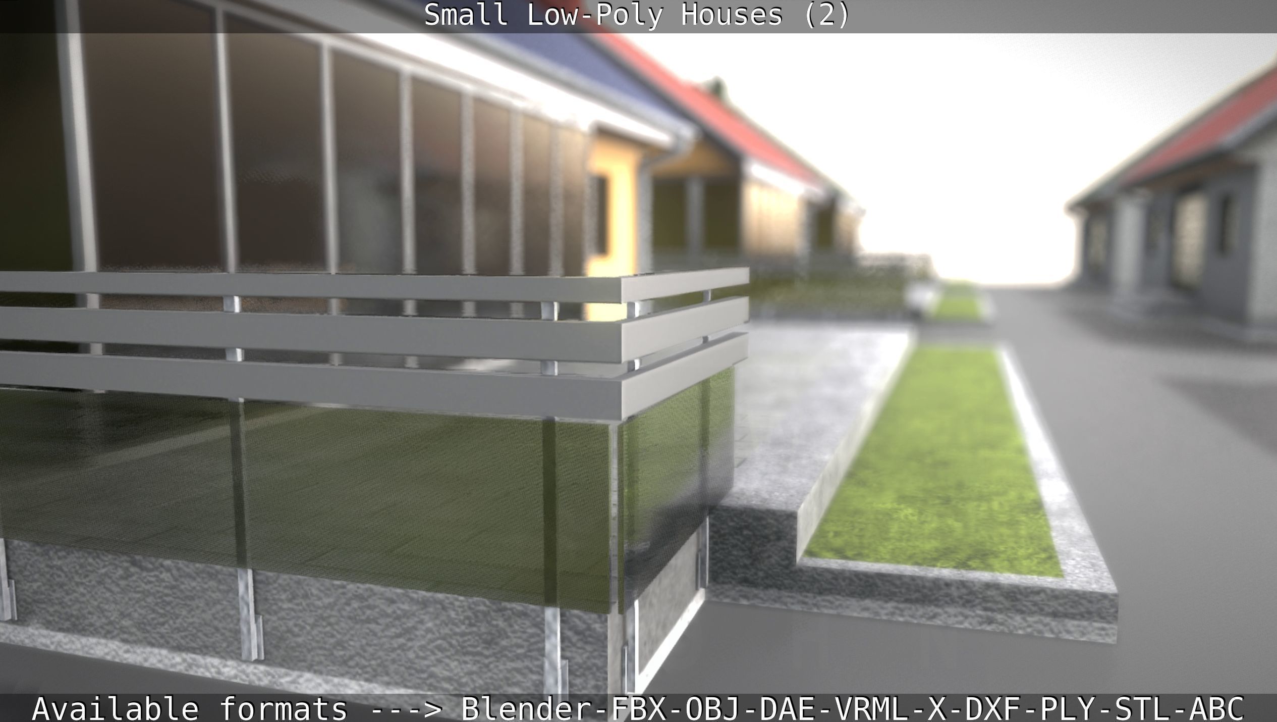 Small Low-Poly Houses Version 2 Low-poly 3D model_124