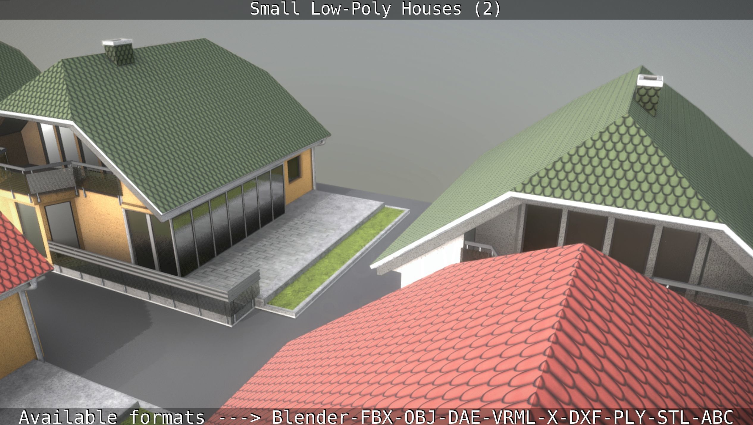 Small Low-Poly Houses Version 2 Low-poly 3D model_27