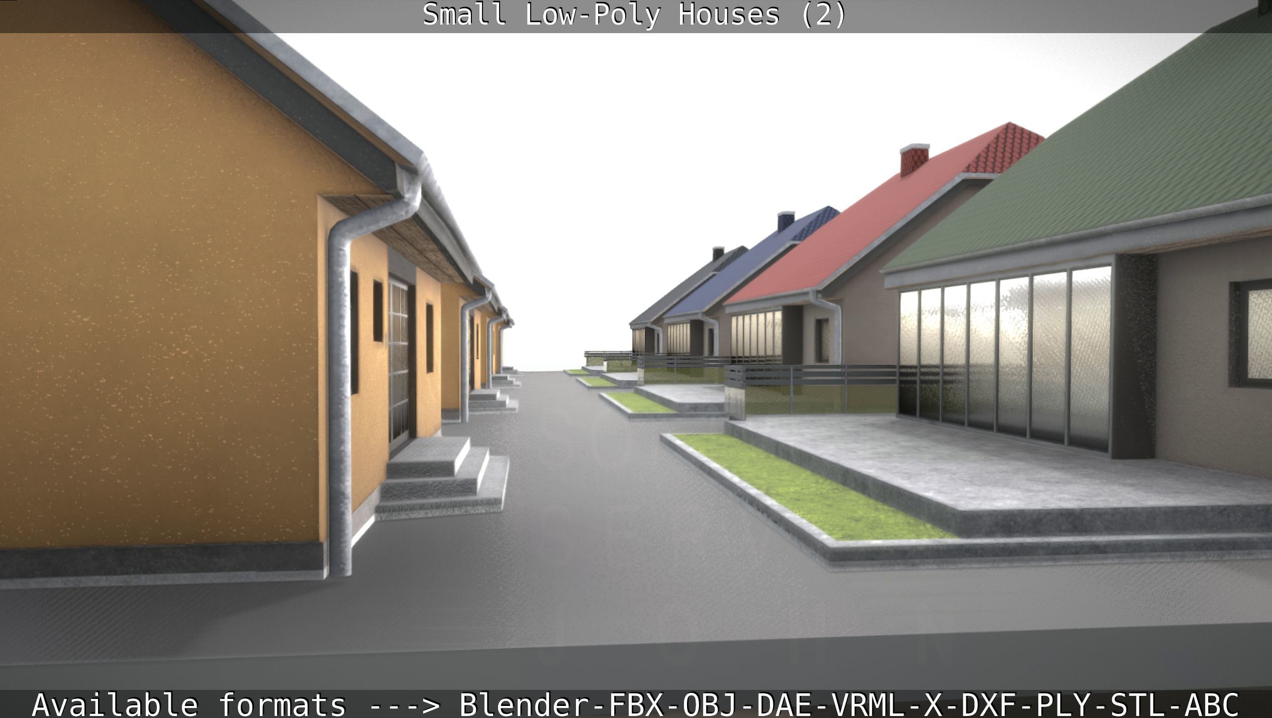 Small Low-Poly Houses Version 2 Low-poly 3D model_107