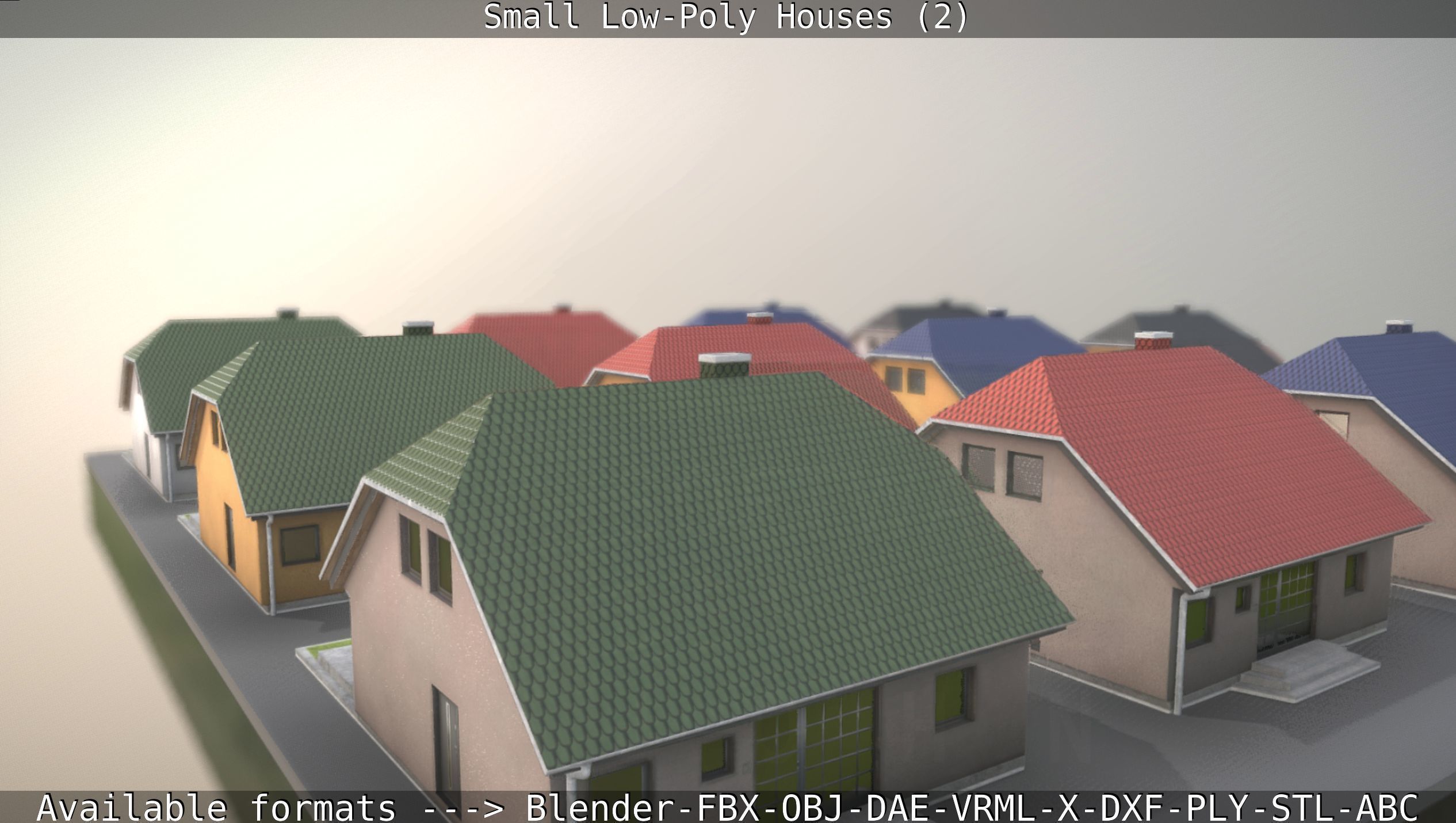 Small Low-Poly Houses Version 2 Low-poly 3D model_102
