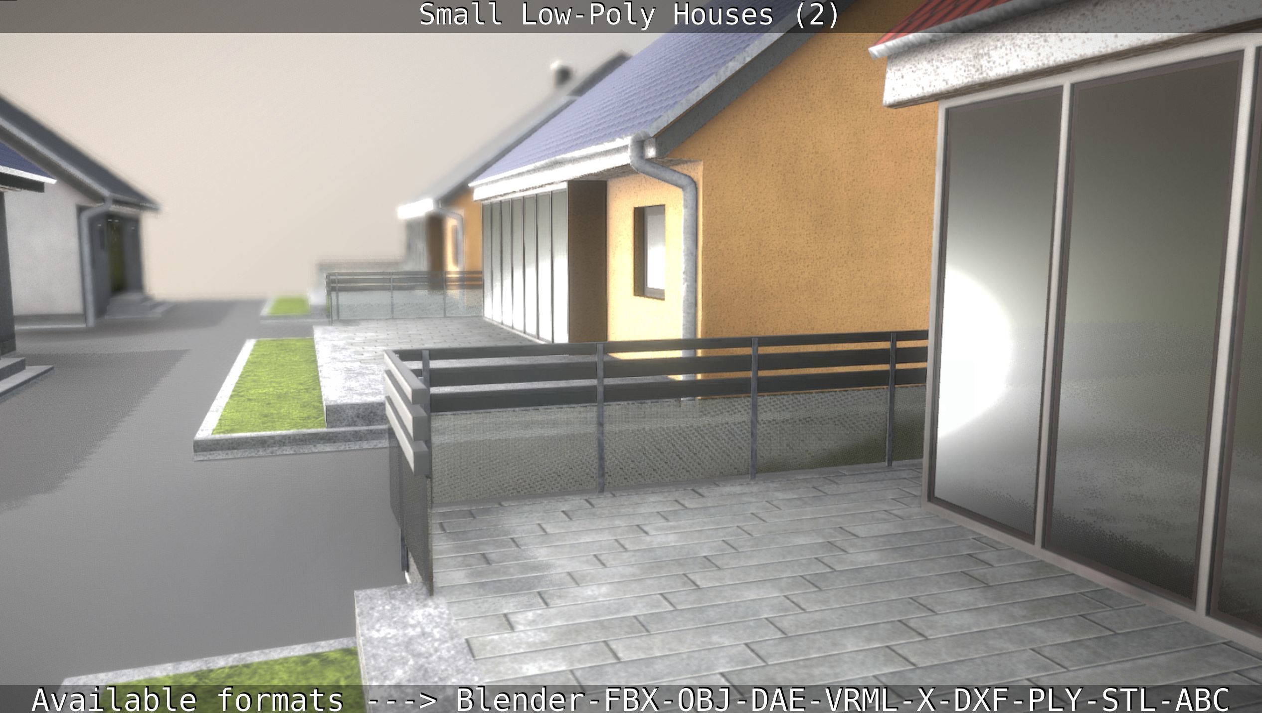 Small Low-Poly Houses Version 2 Low-poly 3D model_145