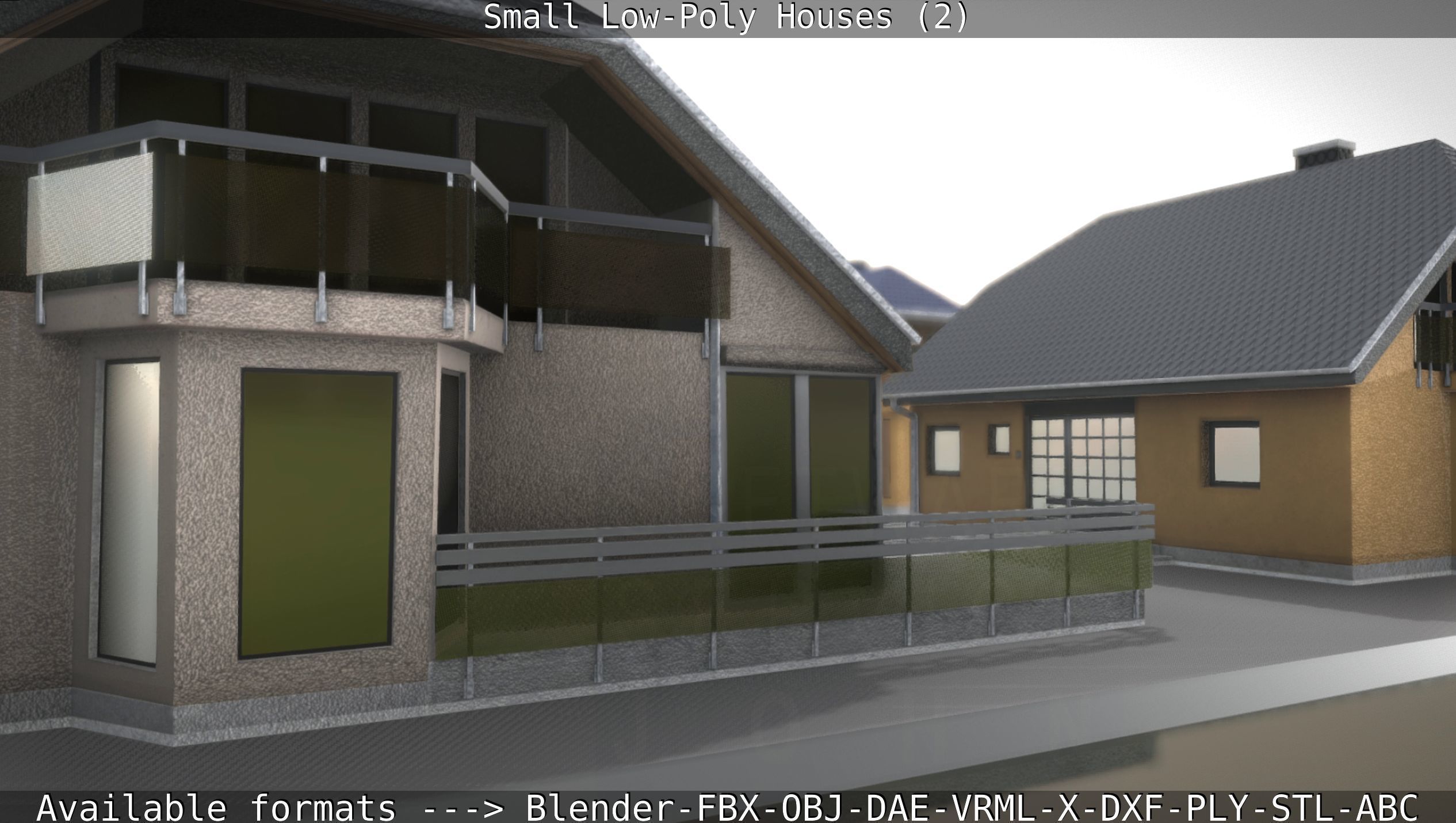 Small Low-Poly Houses Version 2 Low-poly 3D model_58
