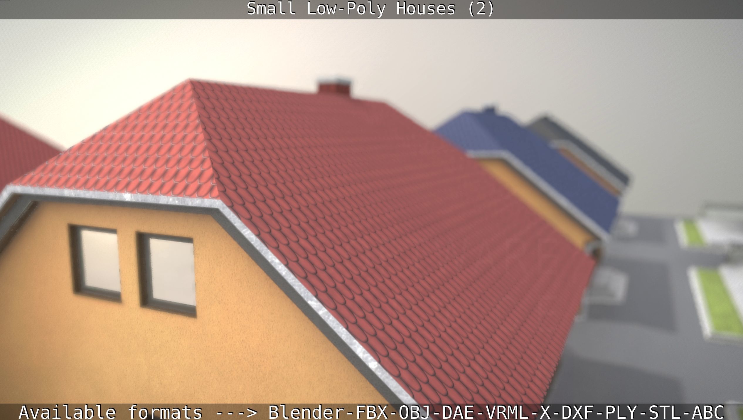 Small Low-Poly Houses Version 2 Low-poly 3D model_125