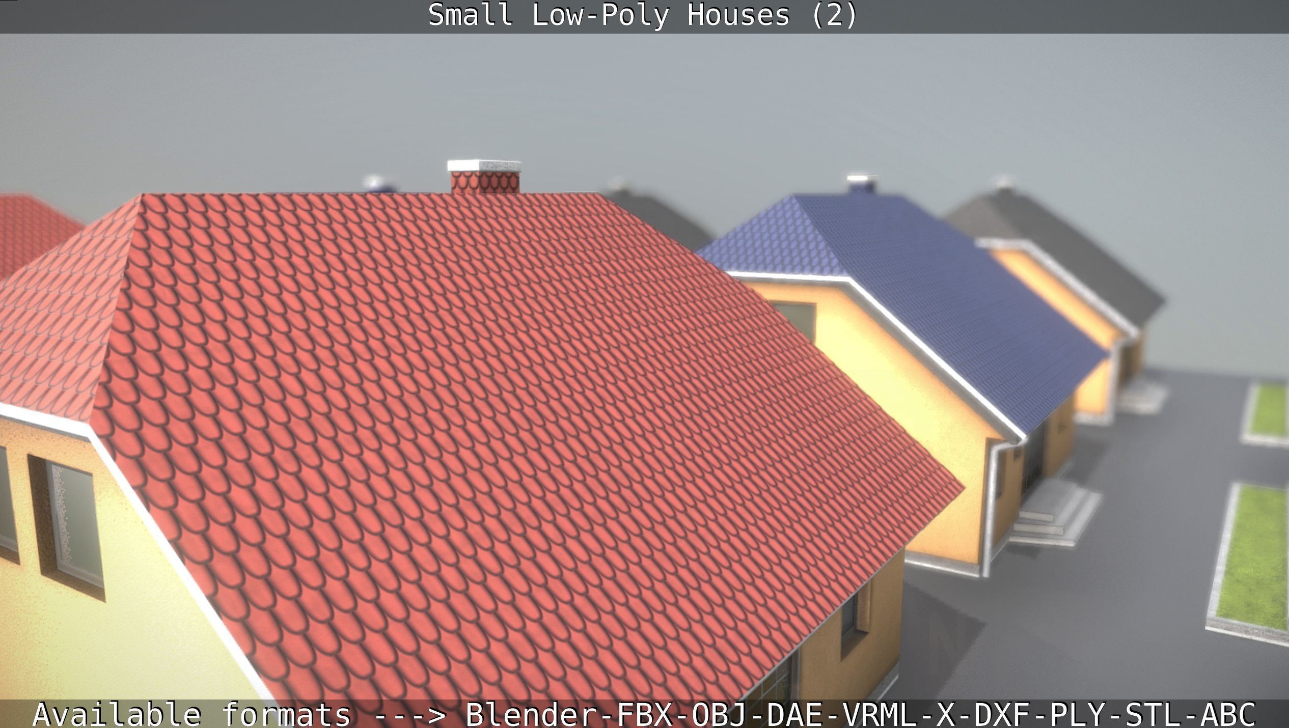 Small Low-Poly Houses Version 2 Low-poly 3D model_34