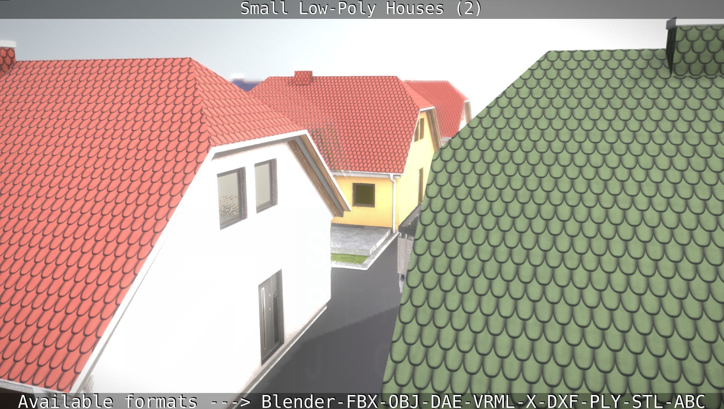Small Low-Poly Houses Version 2 Low-poly 3D model_24