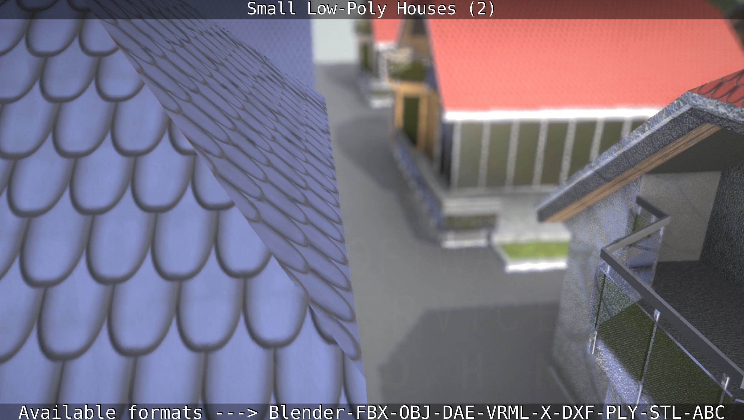 Small Low-Poly Houses Version 2 Low-poly 3D model_119