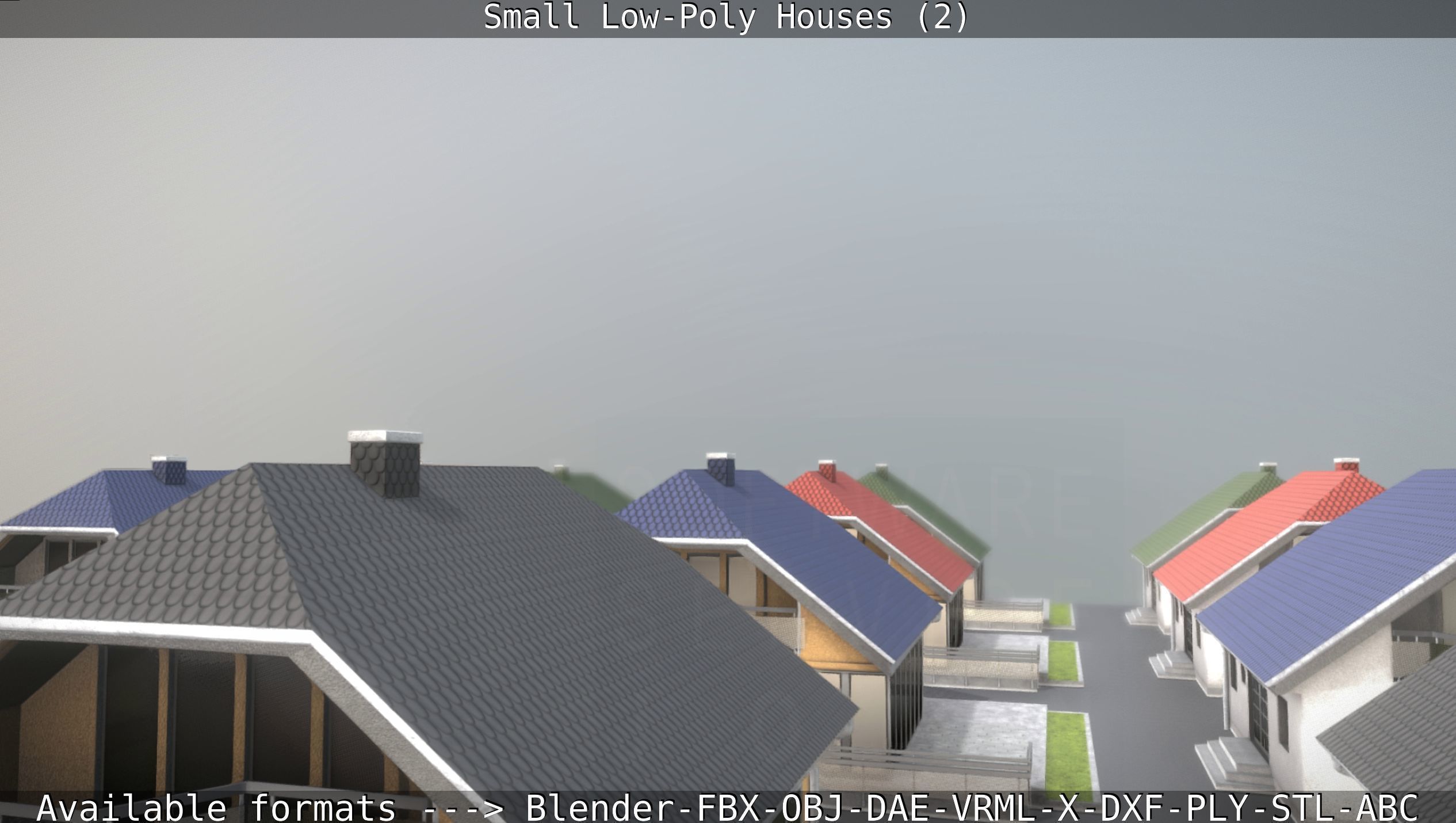 Small Low-Poly Houses Version 2 Low-poly 3D model_138