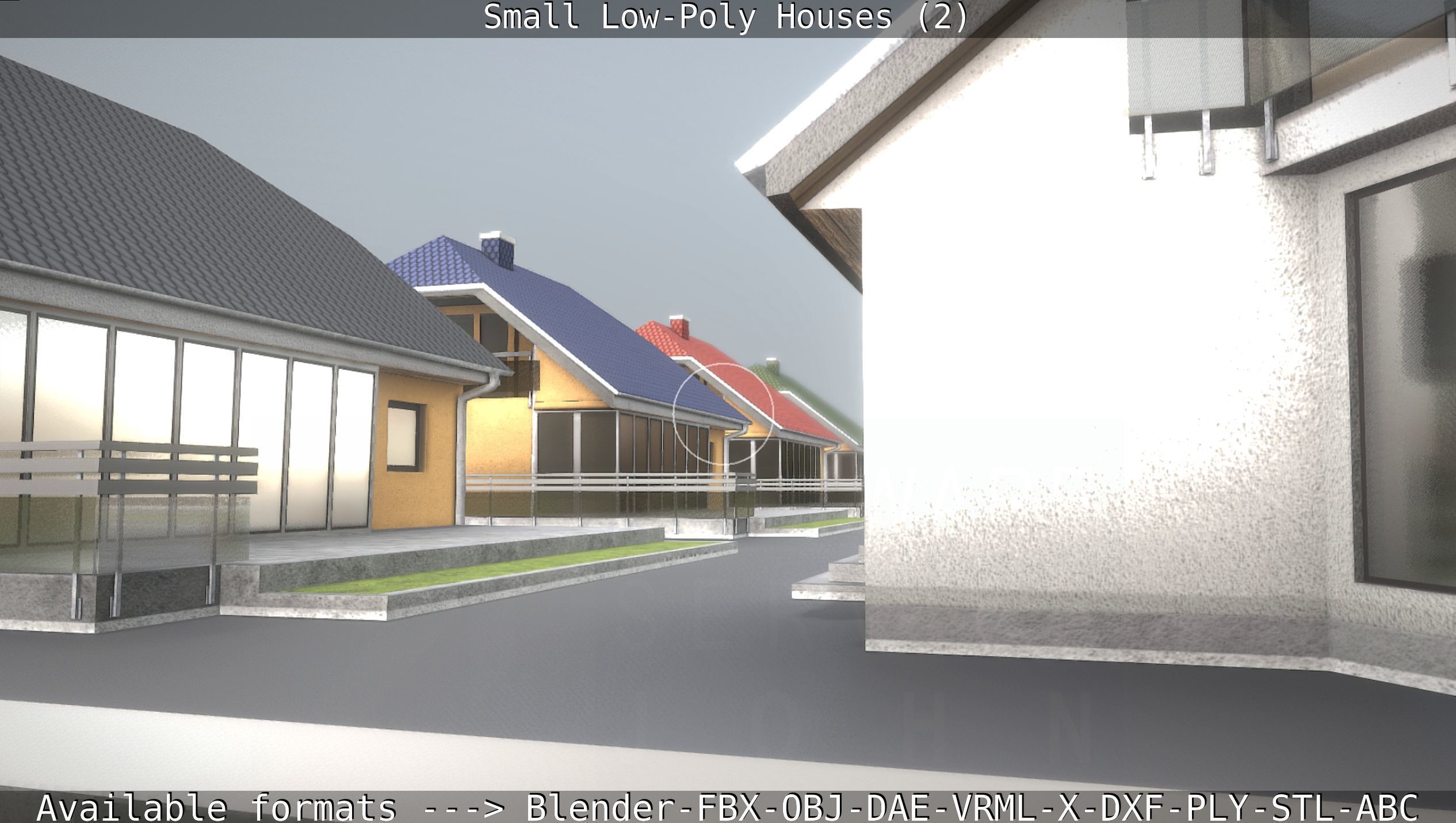 Small Low-Poly Houses Version 2 Low-poly 3D model_43