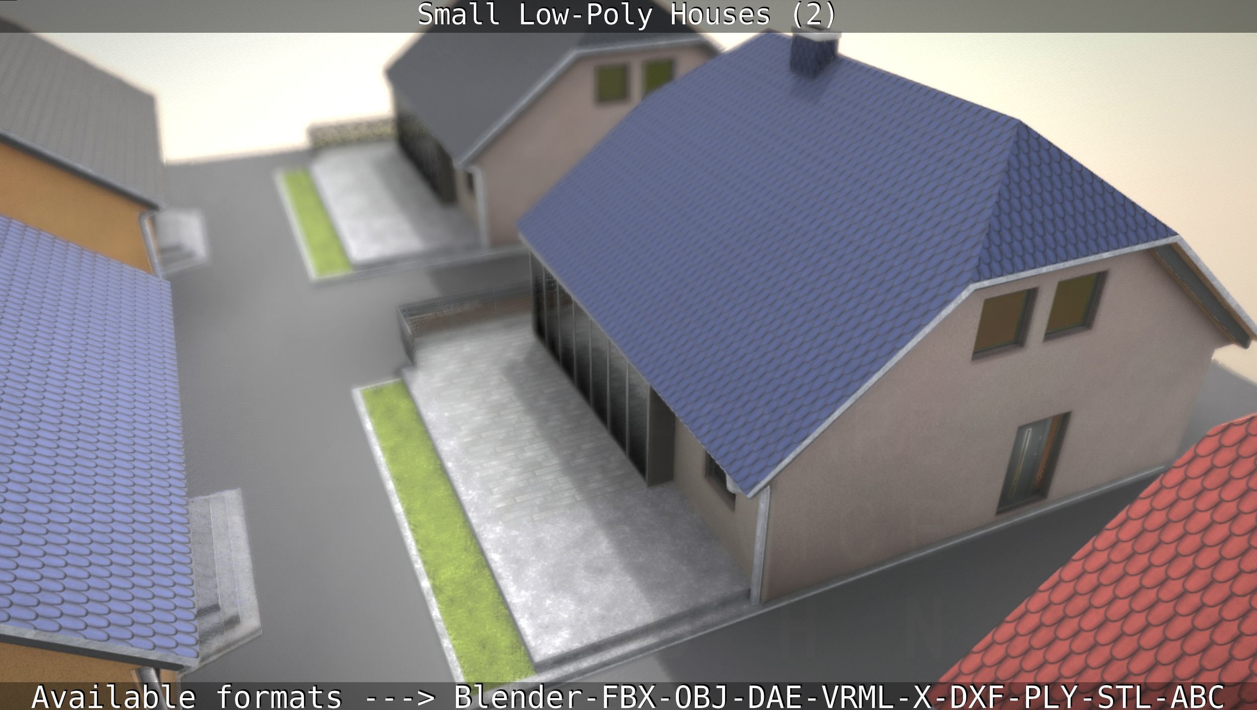 Small Low-Poly Houses Version 2 Low-poly 3D model_88