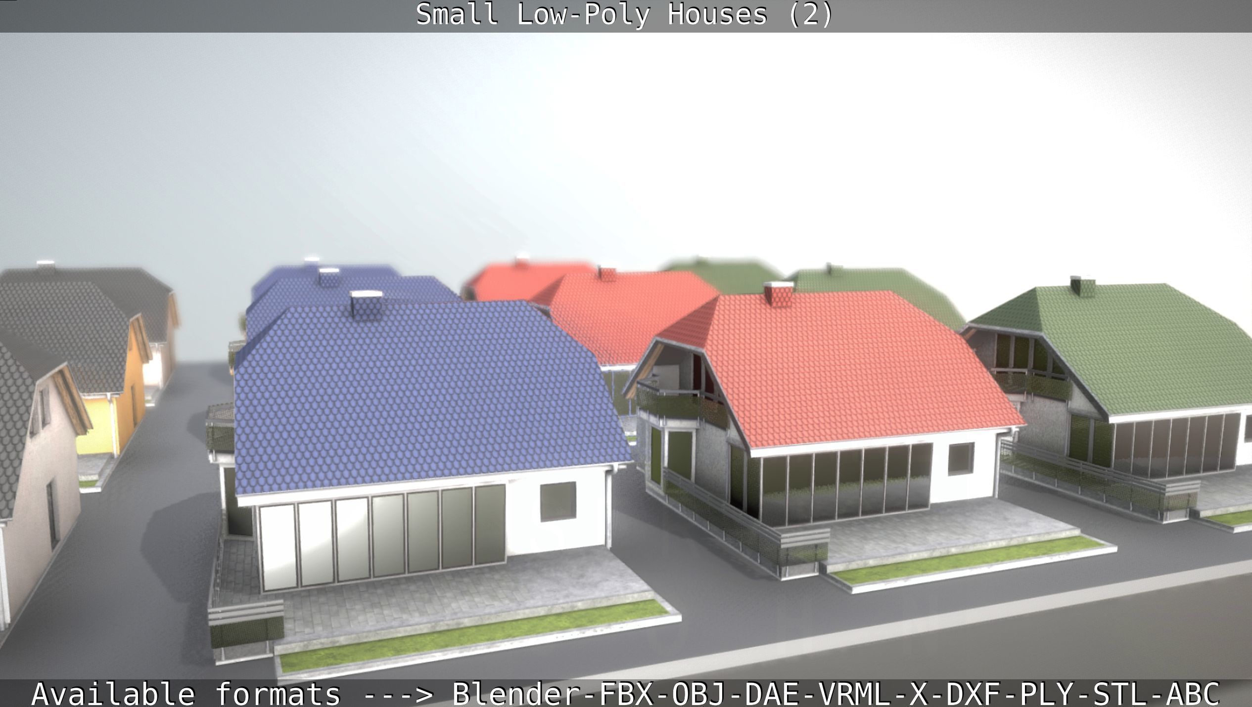 Small Low-Poly Houses Version 2 Low-poly 3D model_79